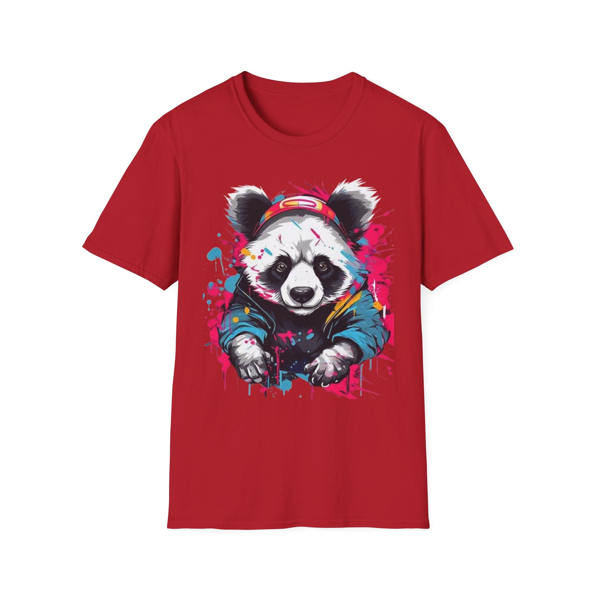 Colorful Panda Graphic Unisex T-Shirt | Cute Animal Tee for Casual Wear, Gifts, Eco-Friendly Fashion, Birthday Party