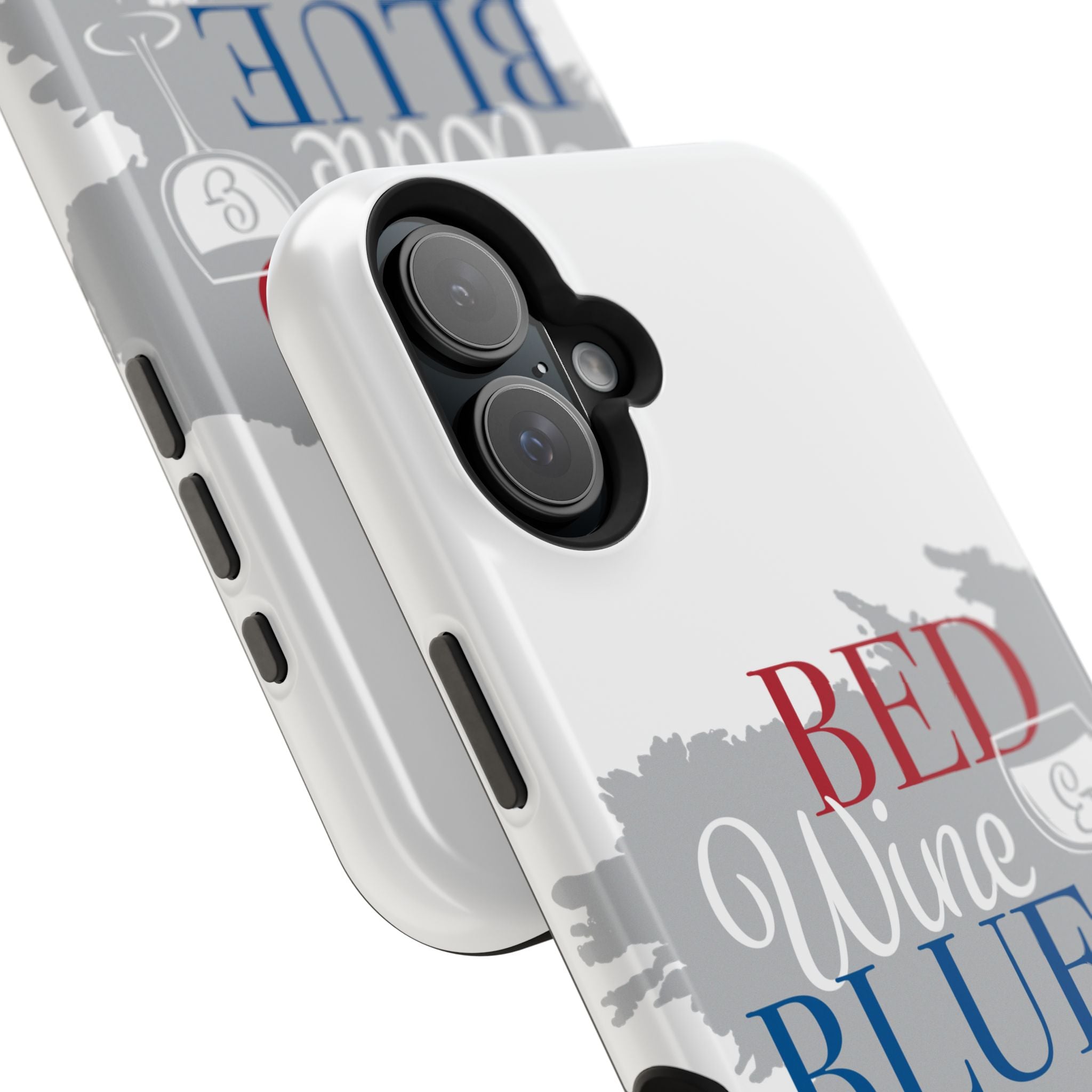 Wine & Blue Phone Case, Impact-Resistant Cellphone Cover, Gift for Wine Lovers, Fun Accessory for Celebrations, Stylish Protection