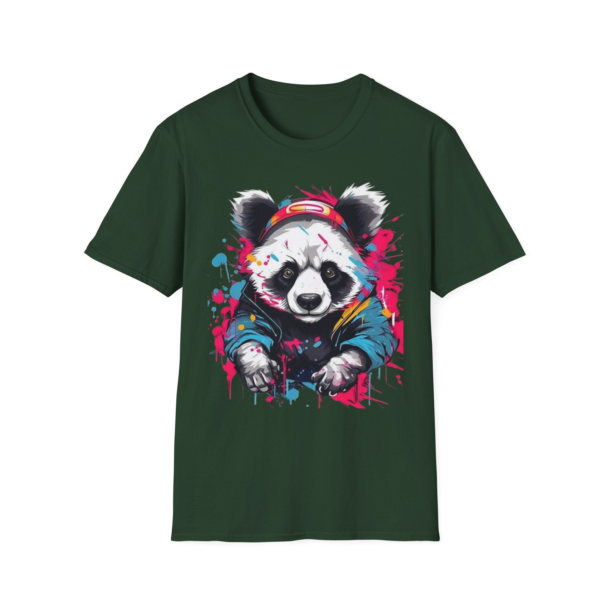 Colorful Panda Graphic Unisex T-Shirt | Cute Animal Tee for Casual Wear, Gifts, Eco-Friendly Fashion, Birthday Party