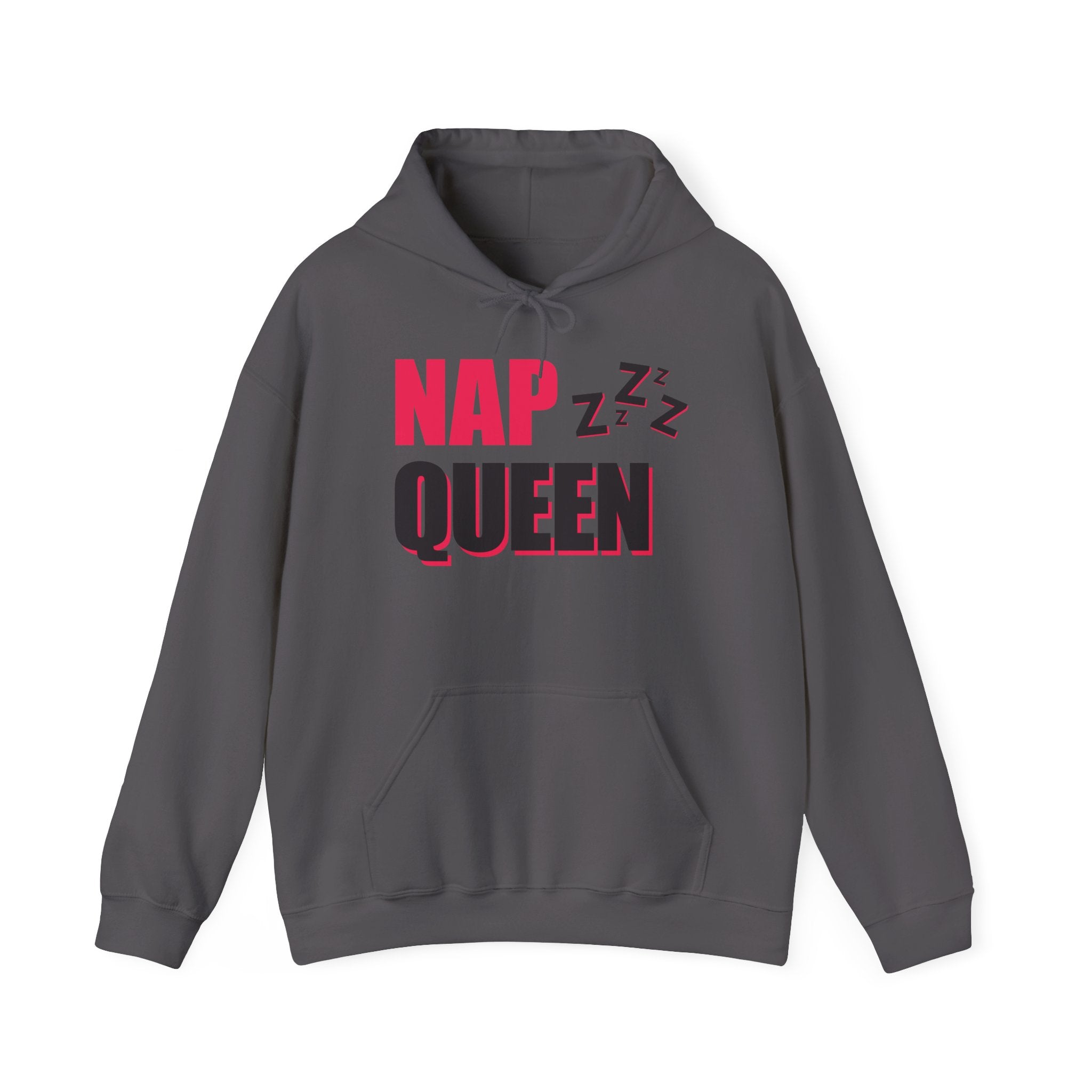 Nap Queen Unisex Hoodie, Cozy Sleepwear, Perfect for Naps, Gift for Nap Lovers, Trendy Lounge Clothing, Orange Sweatshirt