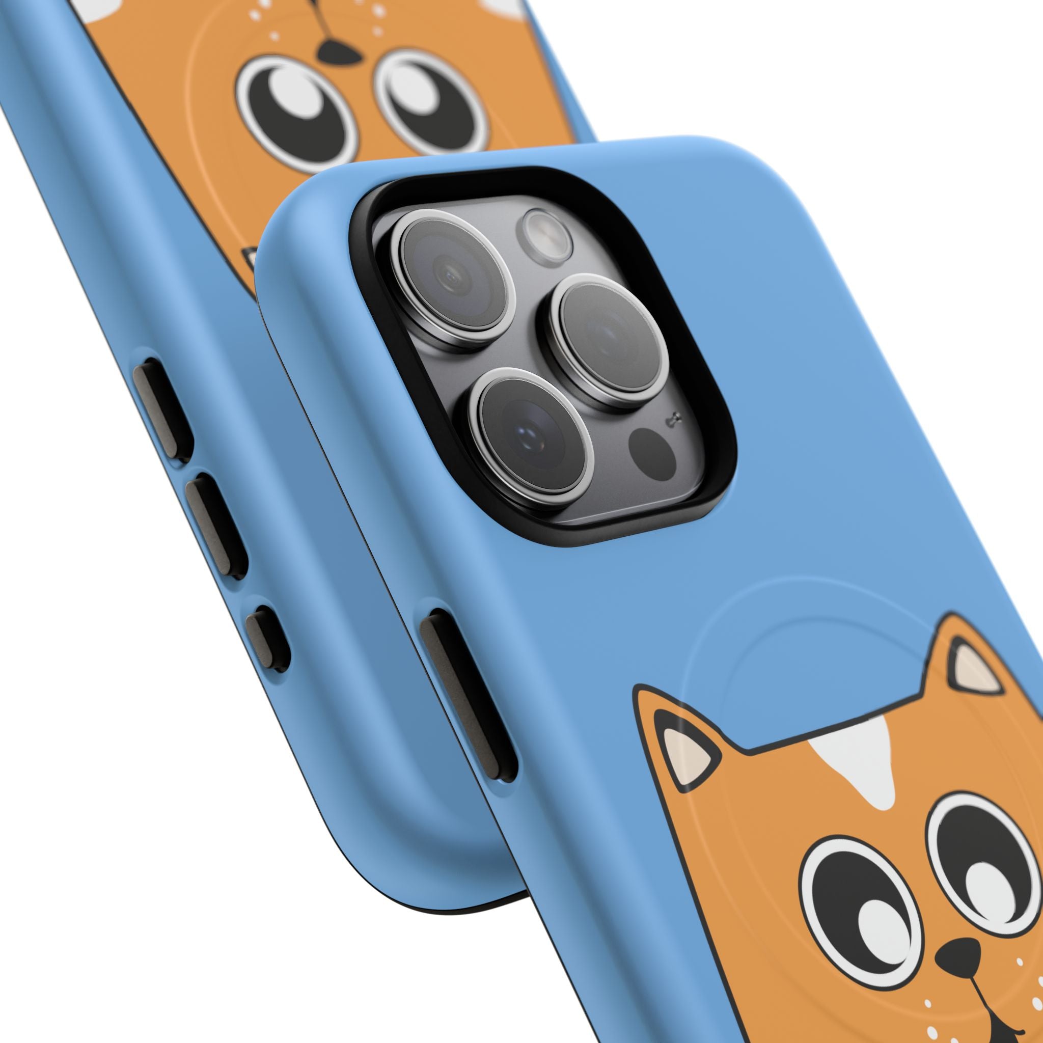 Cute Cat Magnetic Phone Case, Tough iPhone Cover, Pet Lover Gift, Cartoon Style, Cat-Themed Accessories