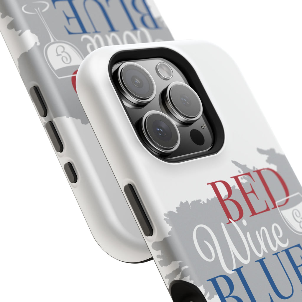 Wine & Blue Phone Case, Impact-Resistant Cellphone Cover, Gift for Wine Lovers, Fun Accessory for Celebrations, Stylish Protection