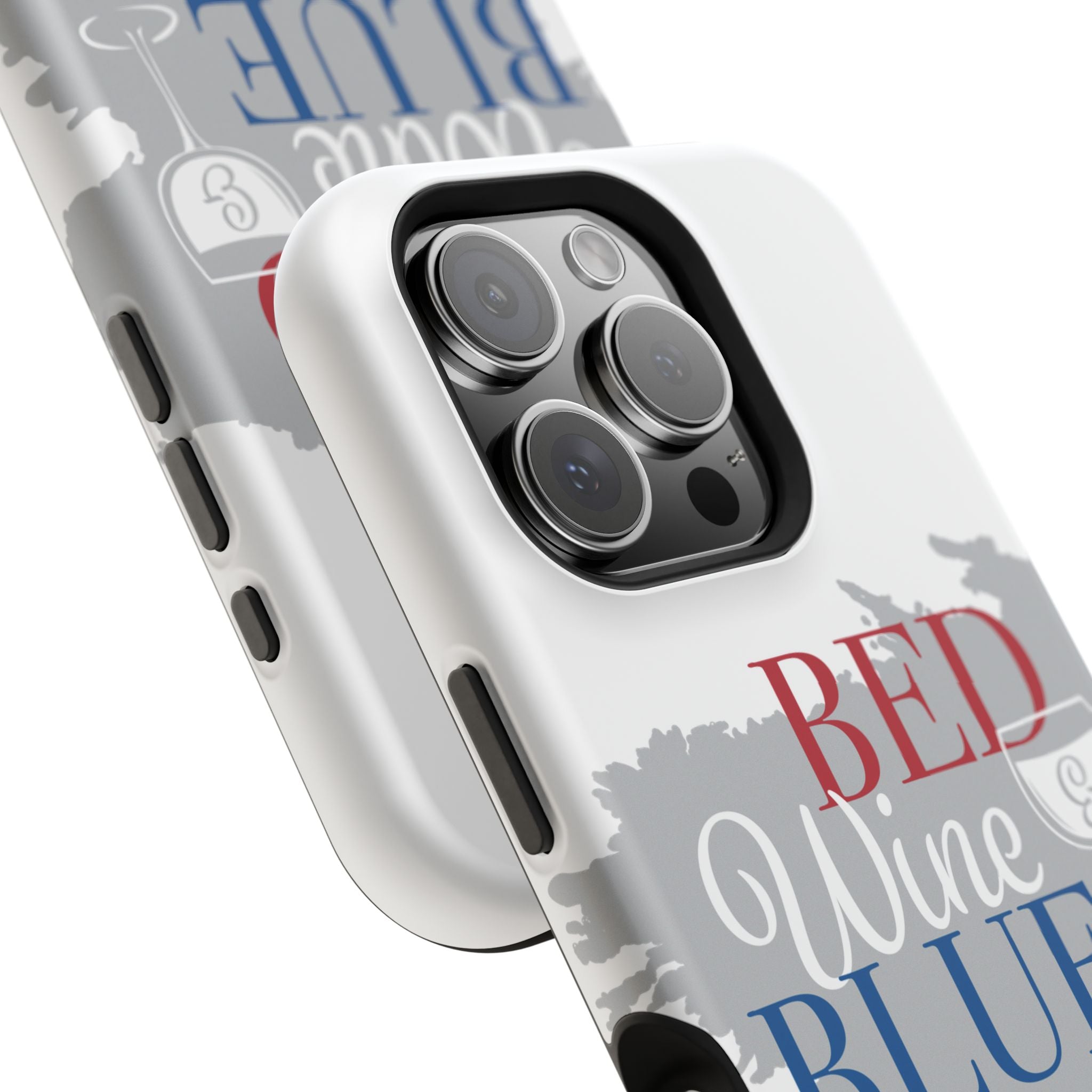 Wine & Blue Phone Case, Impact-Resistant Cellphone Cover, Gift for Wine Lovers, Fun Accessory for Celebrations, Stylish Protection