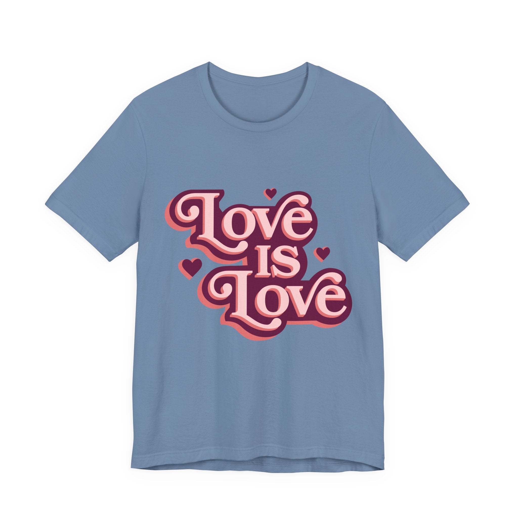 Love is Love Unisex Tee, LGBTQ Pride Shirt, Cute Graphic Tee, Casual Everyday T-Shirt, Gift for Friends