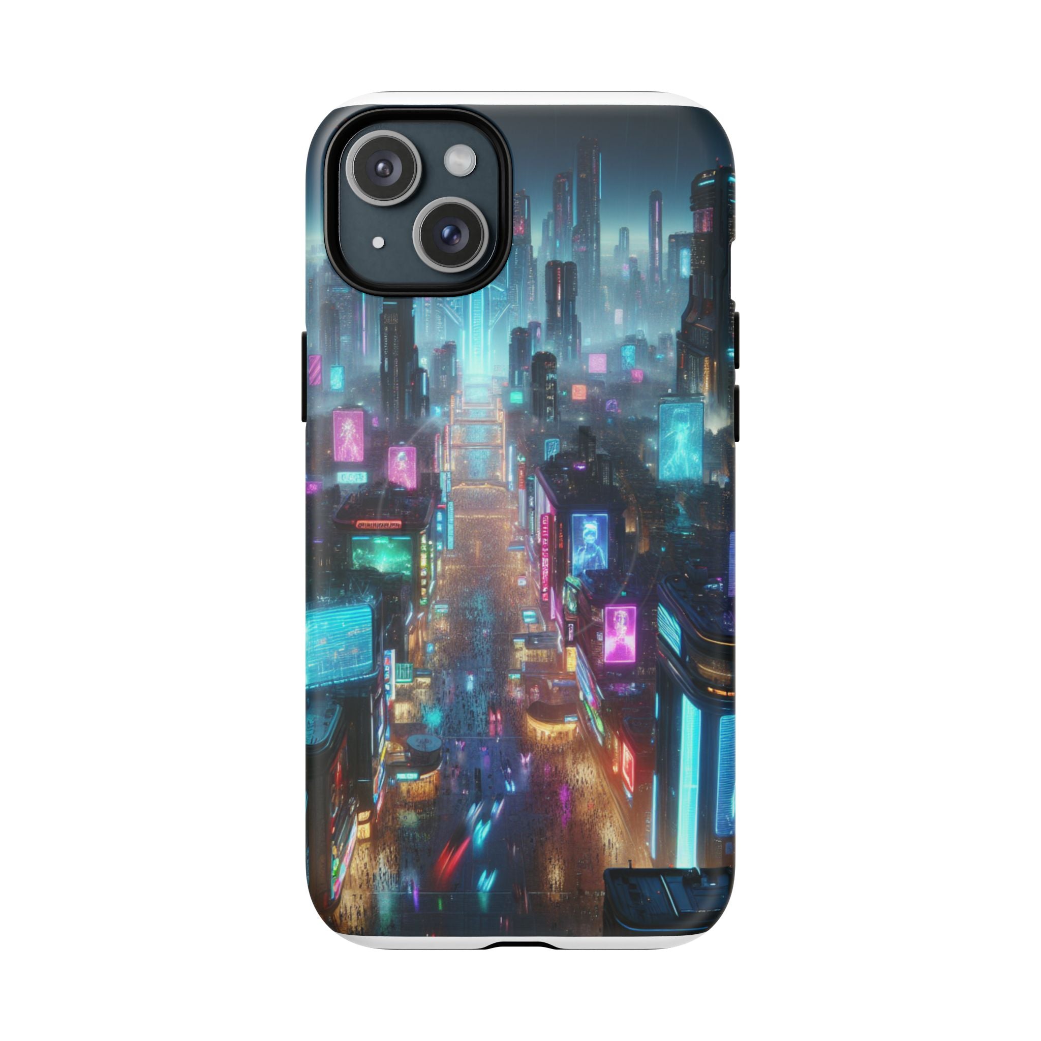 Futuristic Cityscape Phone Case, Tough Magnetic Cases, Urban Aesthetic, Tech Accessories, Gifts for Tech Lovers, Holiday Phone Cases
