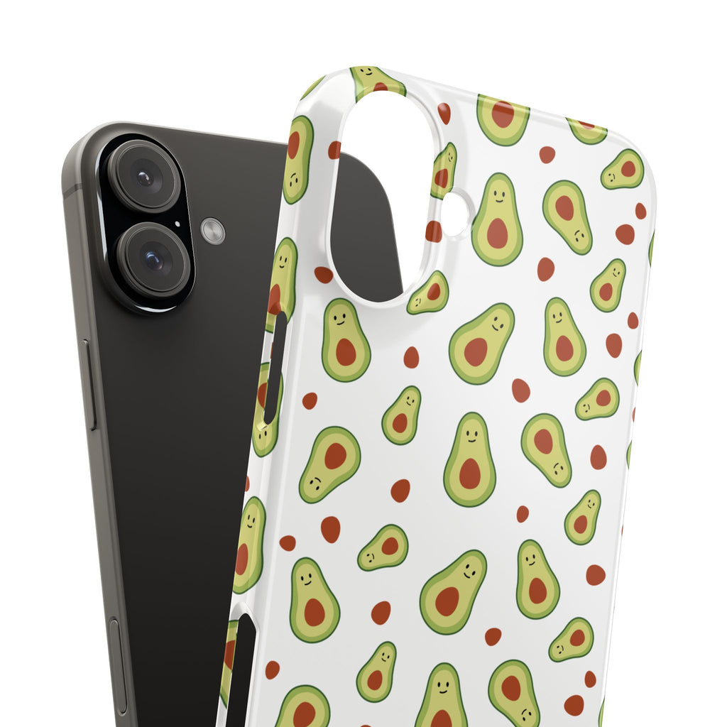 Avocado Pattern Slim Phone Cases, Cute Phone Cover, Trendy Cell Phone Accessory, Gift for Foodies, Fun Avocado Gift