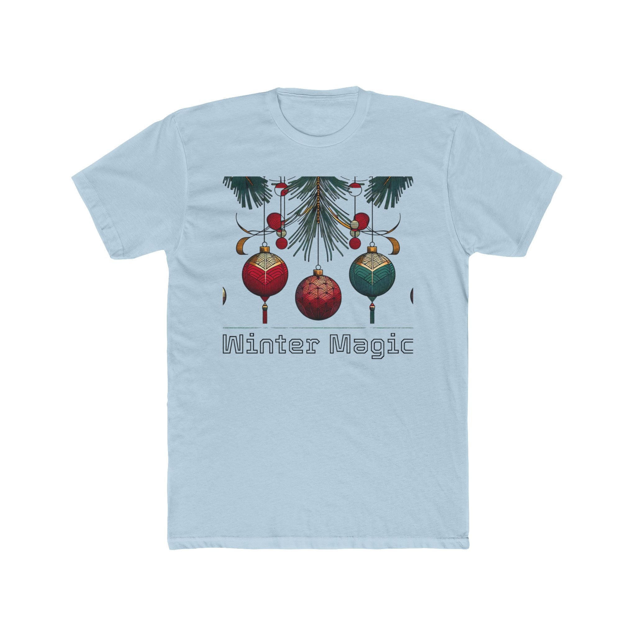 Winter Magic Unisex Cotton Crew Tee, Holiday Shirt, Christmas Gift, Winter Apparel, Cozy Wear