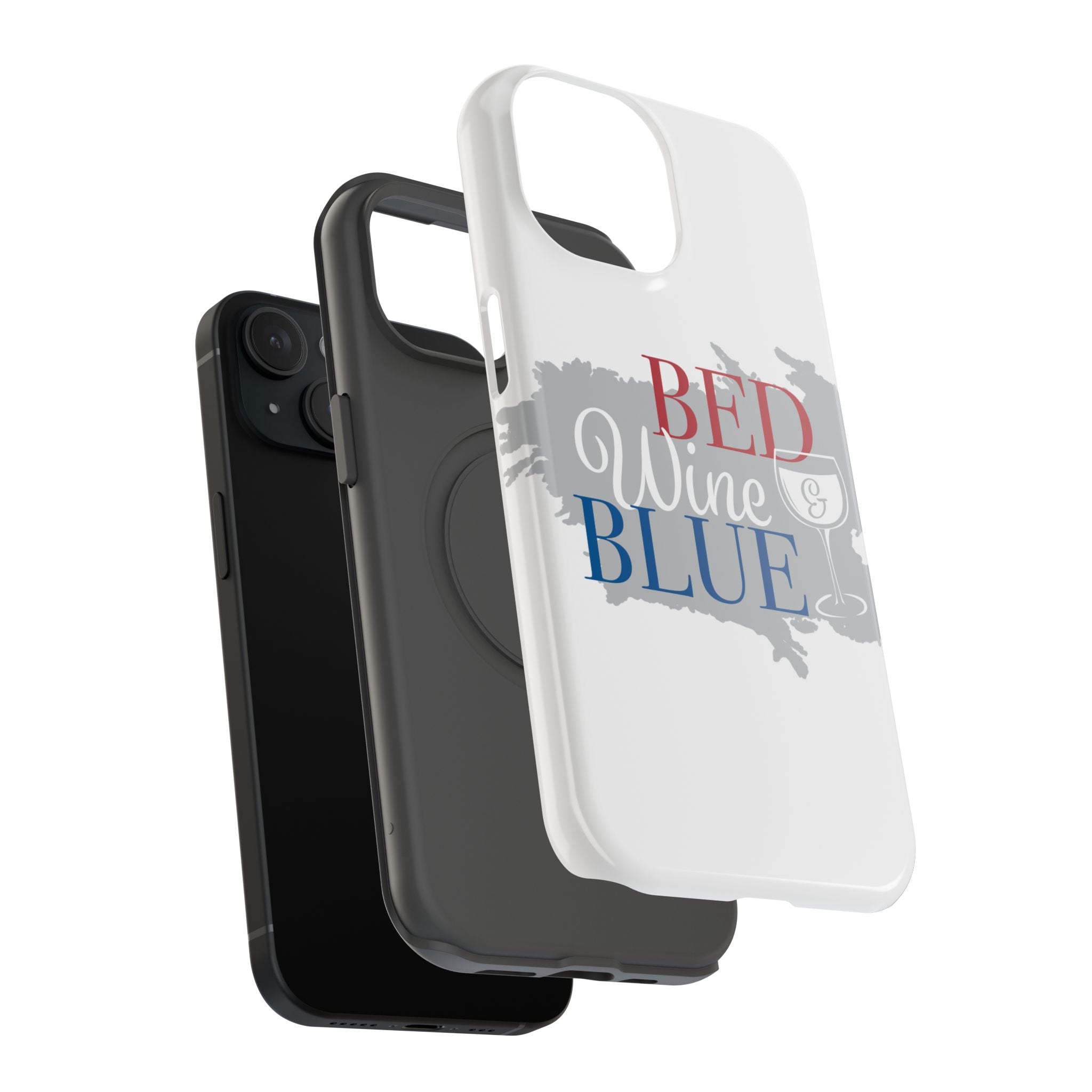 Wine & Blue Phone Case, Impact-Resistant Cellphone Cover, Gift for Wine Lovers, Fun Accessory for Celebrations, Stylish Protection