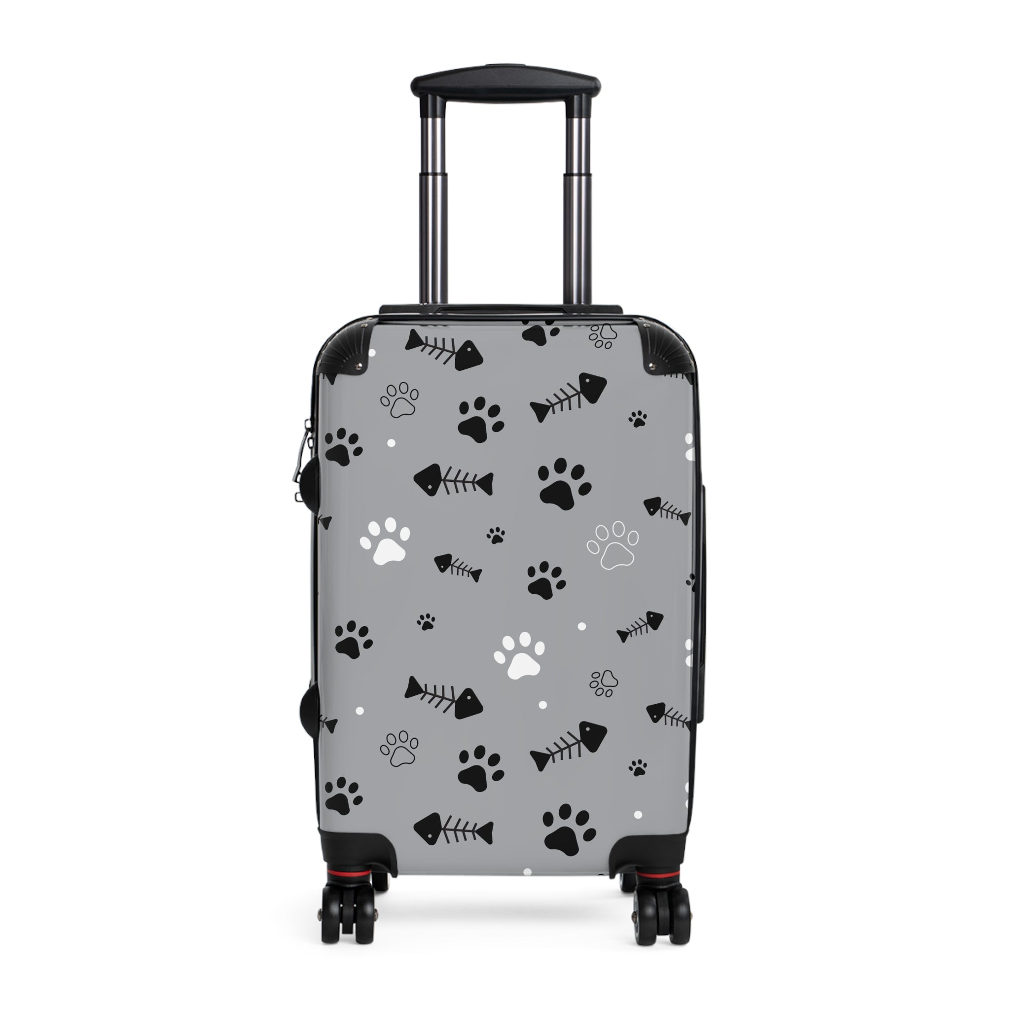 Pet Lover's Suitcase with Paw Print Design, Travel Bag, Luggage, Gift for Dog Owners, Animal Print Carry-On