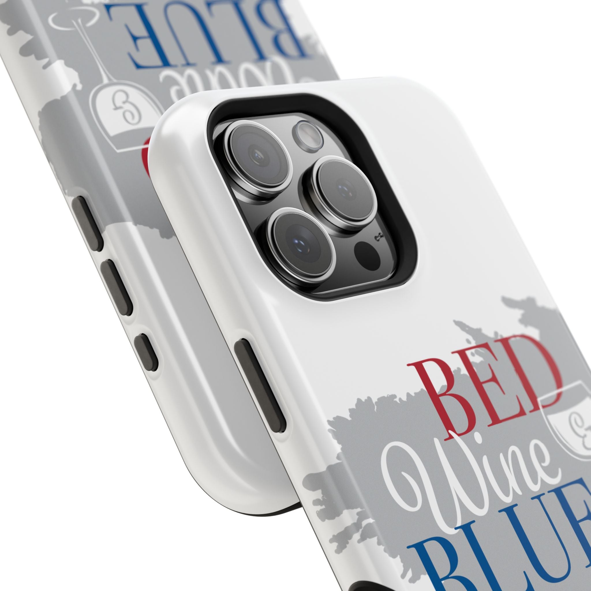 Wine & Blue Phone Case, Impact-Resistant Cellphone Cover, Gift for Wine Lovers, Fun Accessory for Celebrations, Stylish Protection