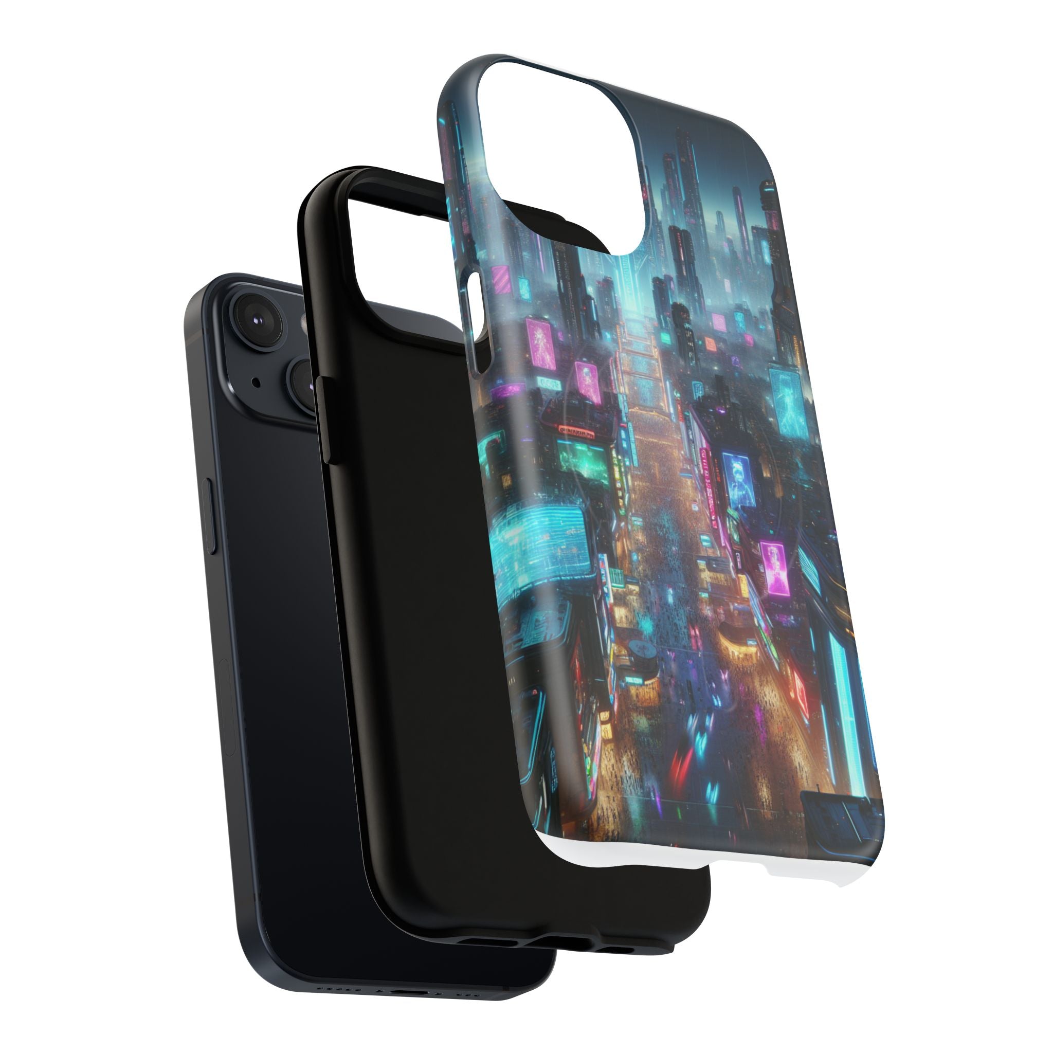Futuristic Cityscape Phone Case, Tough Magnetic Cases, Urban Aesthetic, Tech Accessories, Gifts for Tech Lovers, Holiday Phone Cases