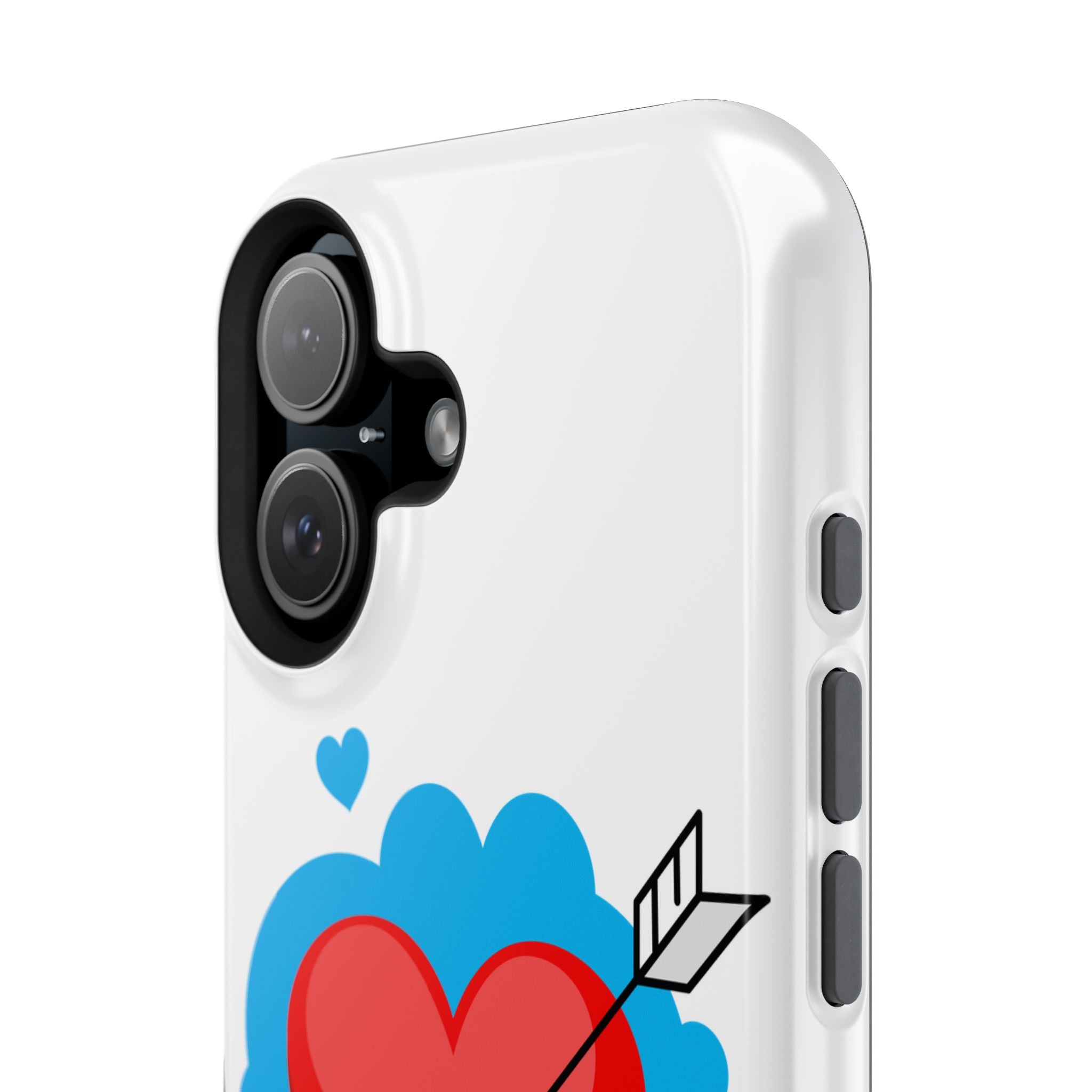 Heart Arrow Impact-Resistant Phone Case, Cute Phone Cover, Valentine's Day Gift, Durable Case, Love Themed Accessory