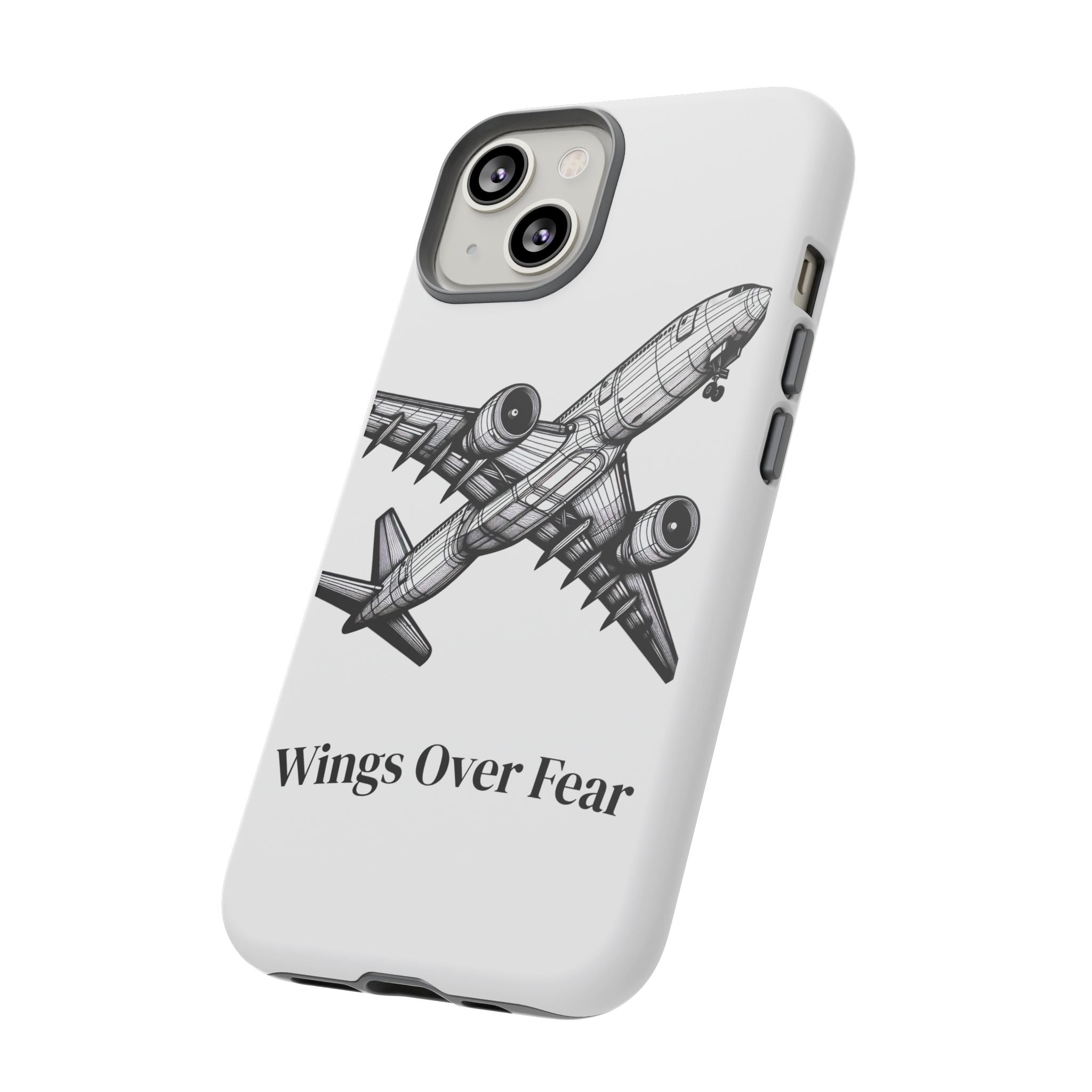 Aviation Phone Case, Inspirational Pilot Gift, Travel Enthusiast Accessory, Unique Airplane Case, Wings Over Fear Design