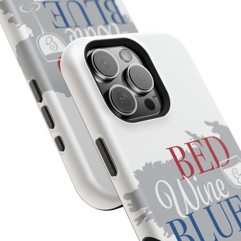 Wine & Blue Phone Case, Impact-Resistant Cellphone Cover, Gift for Wine Lovers, Fun Accessory for Celebrations, Stylish Protection