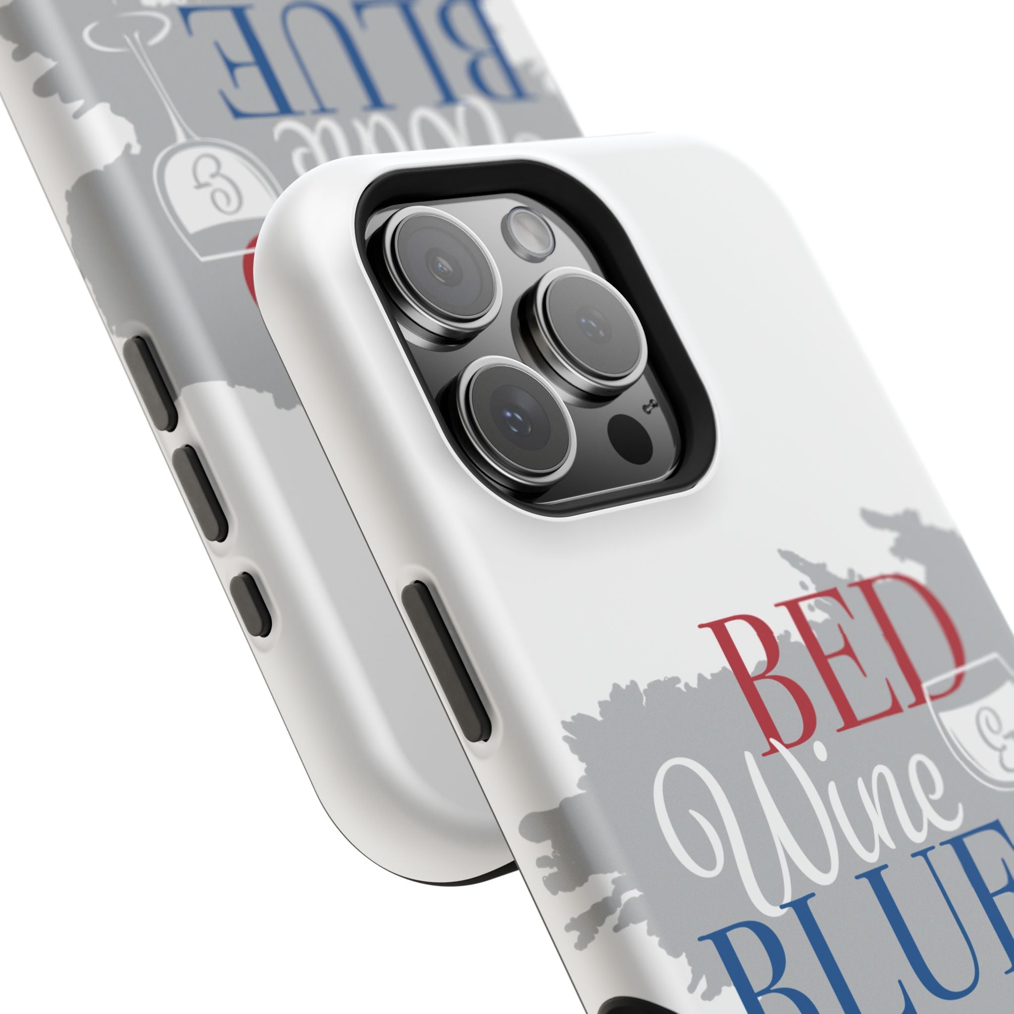 Wine & Blue Phone Case, Impact-Resistant Cellphone Cover, Gift for Wine Lovers, Fun Accessory for Celebrations, Stylish Protection