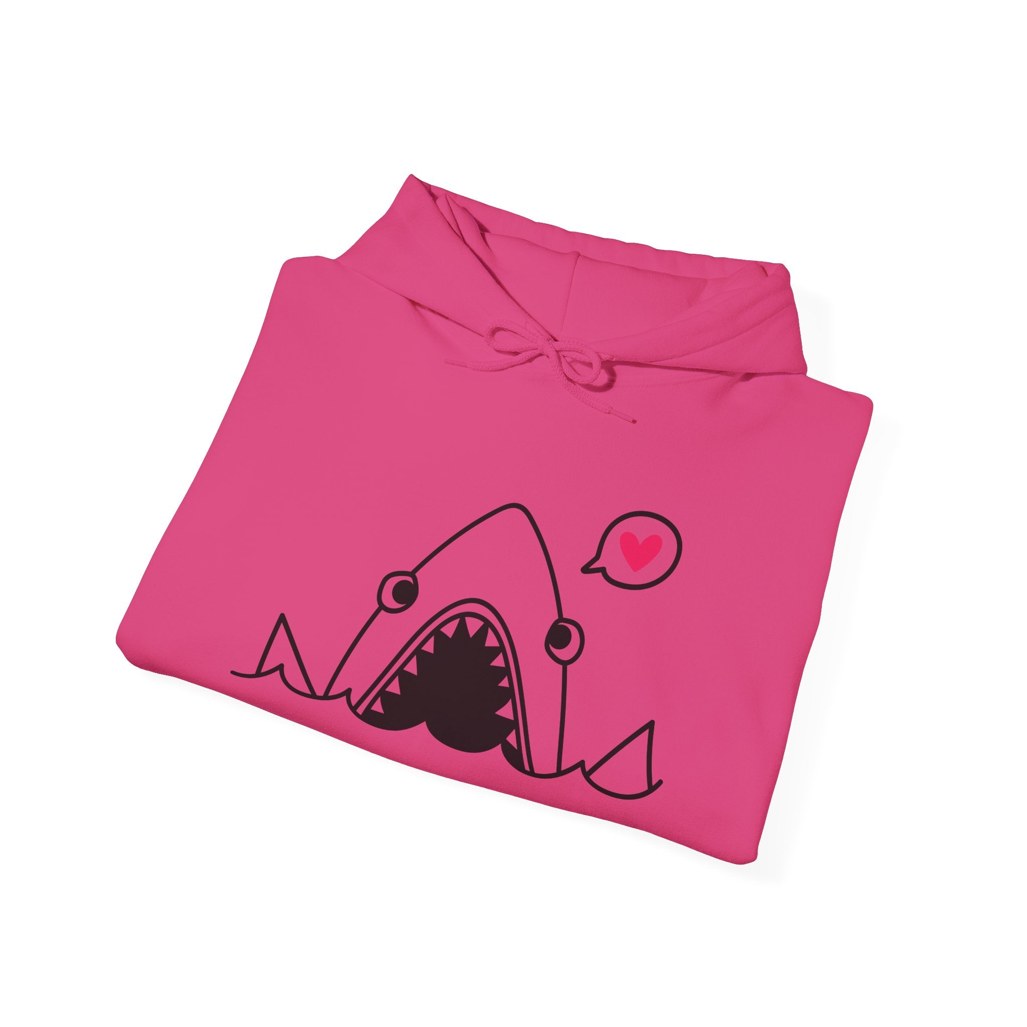 Shark Love Hoodie - Cute Unisex Sweatshirt, Gifts for Ocean Lovers, Funny Shark Apparel, Beach Day Outfit, Valentine's Day Gift