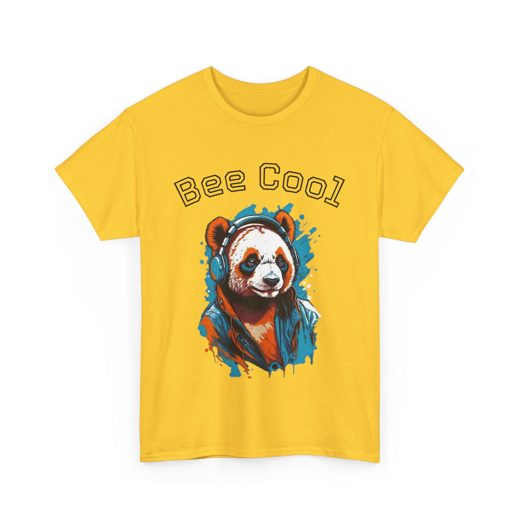 Bee Cool Panda Tee for Animal Lovers, Unisex Graphic T-Shirt, Casual Wear, Birthday Gift, Eco-Friendly Apparel