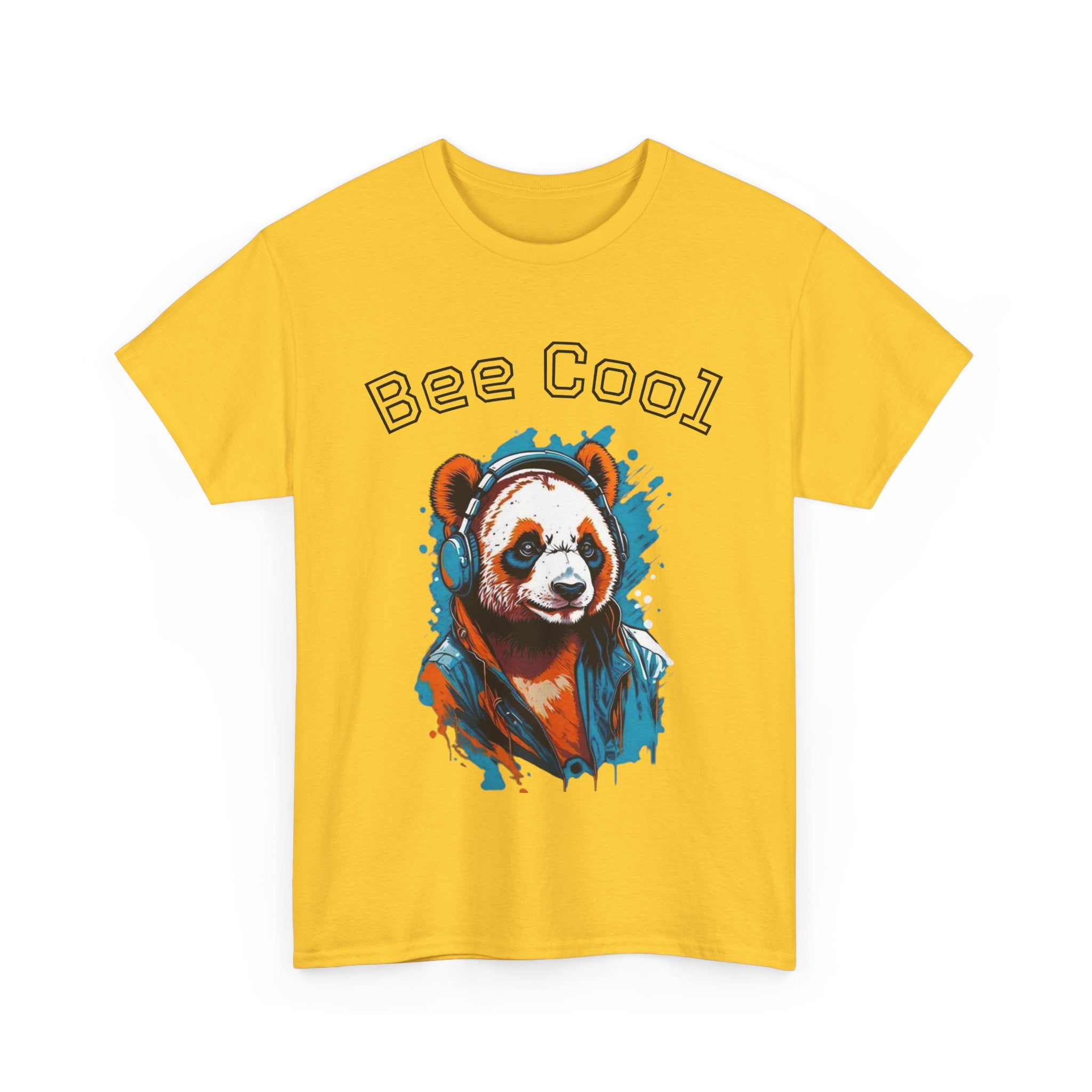 Bee Cool Panda Tee for Animal Lovers, Unisex Graphic T-Shirt, Casual Wear, Birthday Gift, Eco-Friendly Apparel
