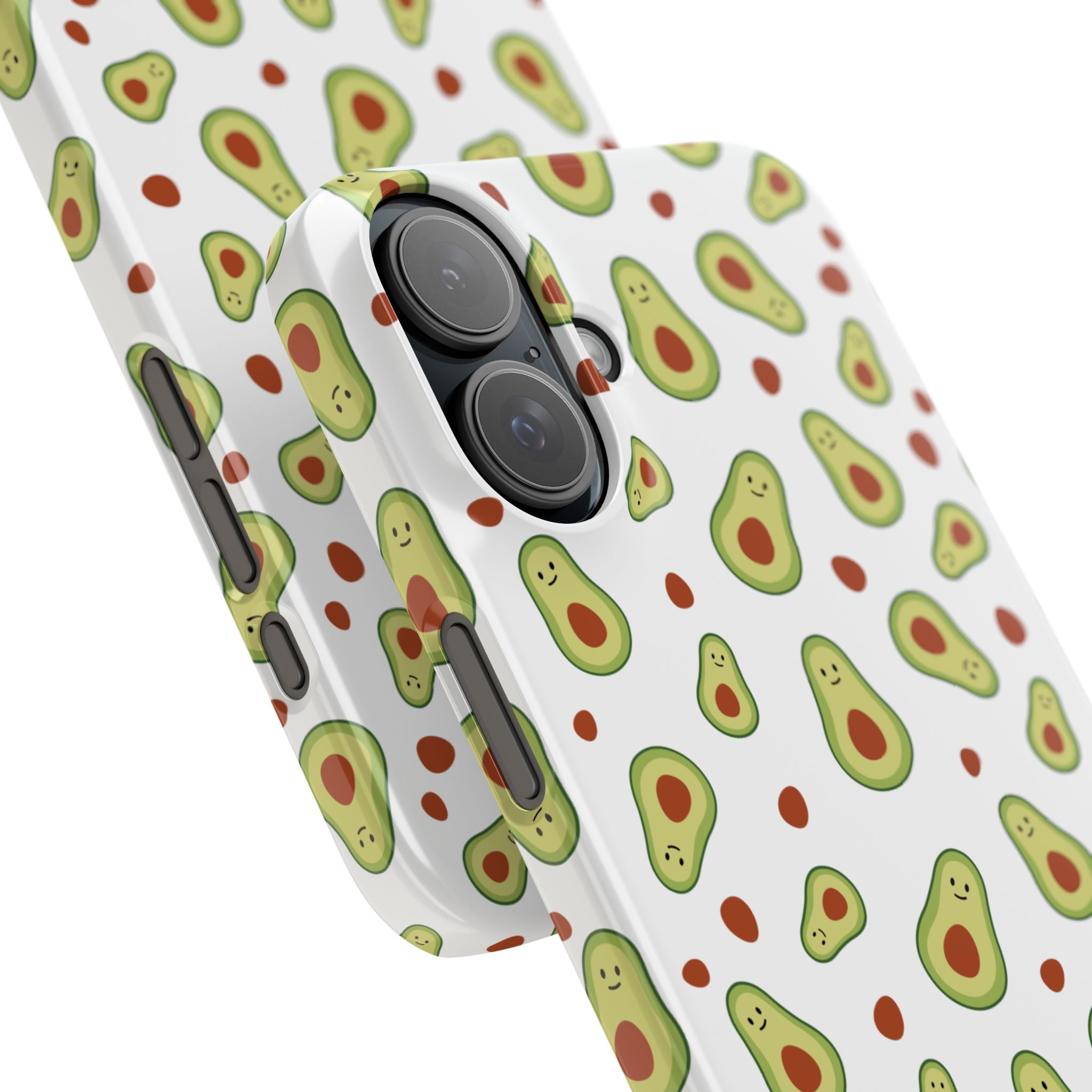 Avocado Pattern Slim Phone Cases, Cute Phone Cover, Trendy Cell Phone Accessory, Gift for Foodies, Fun Avocado Gift