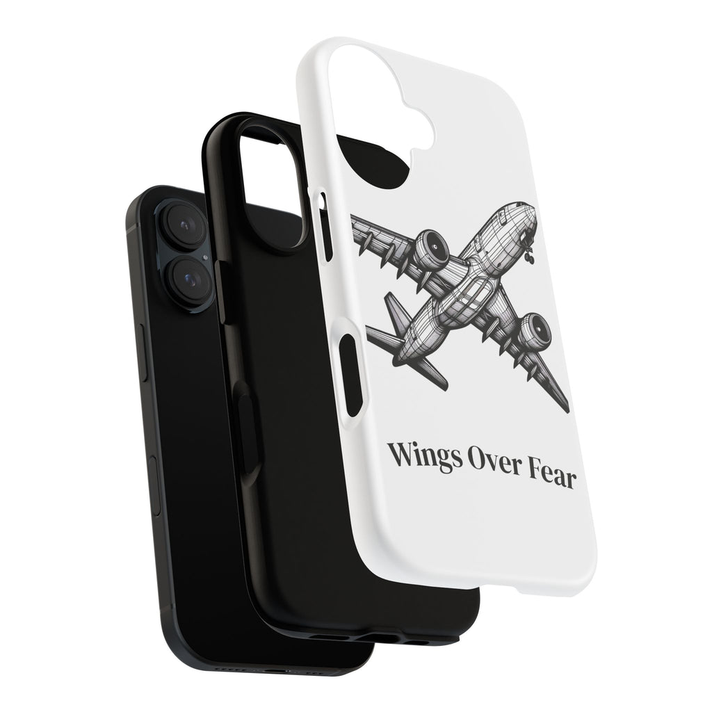 Aviation Phone Case, Inspirational Pilot Gift, Travel Enthusiast Accessory, Unique Airplane Case, Wings Over Fear Design