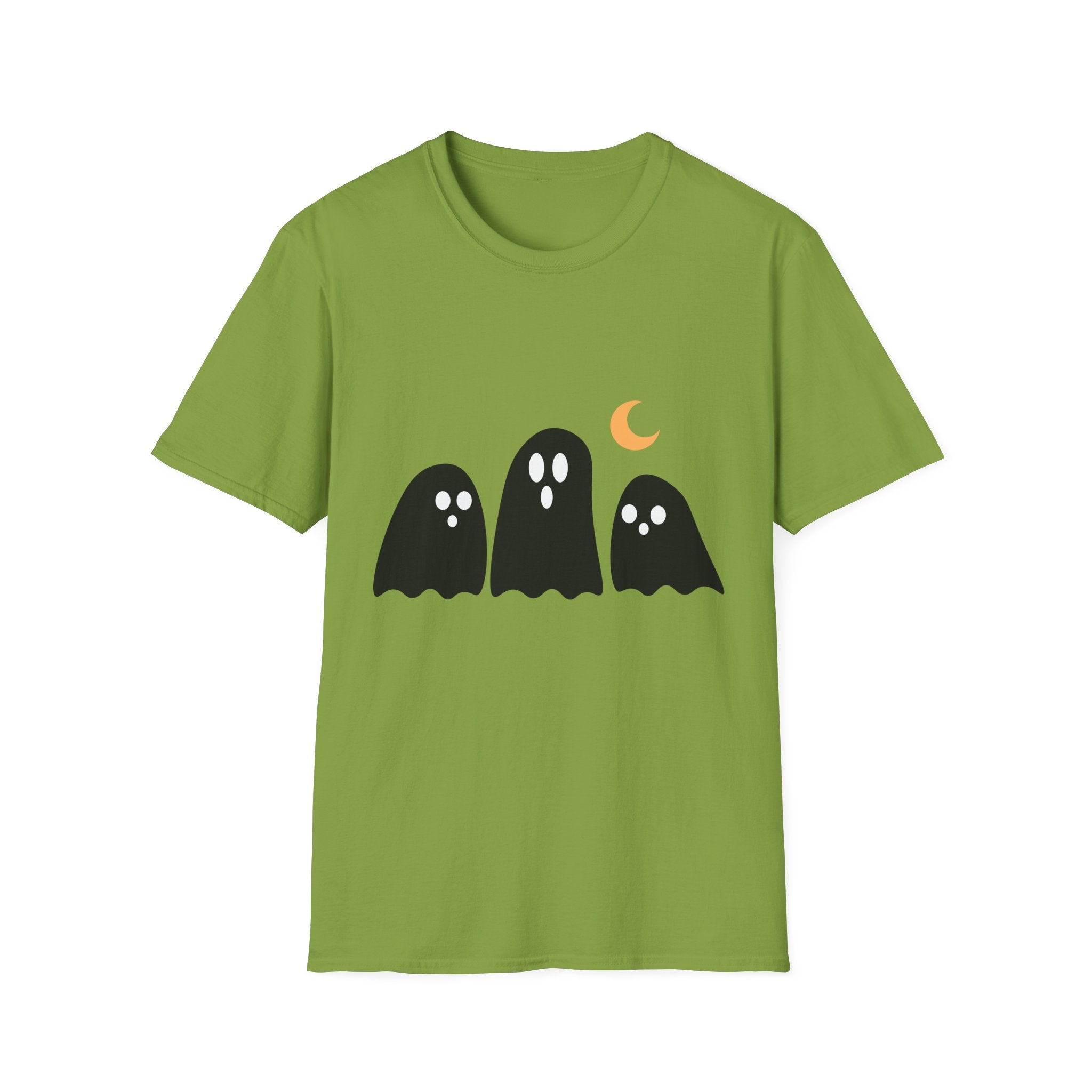 Ghostly Gathering Unisex T-Shirt | Halloween Apparel, Cute Ghost Design, Spooky Season Tee, Fall Fashion, Unique Gift
