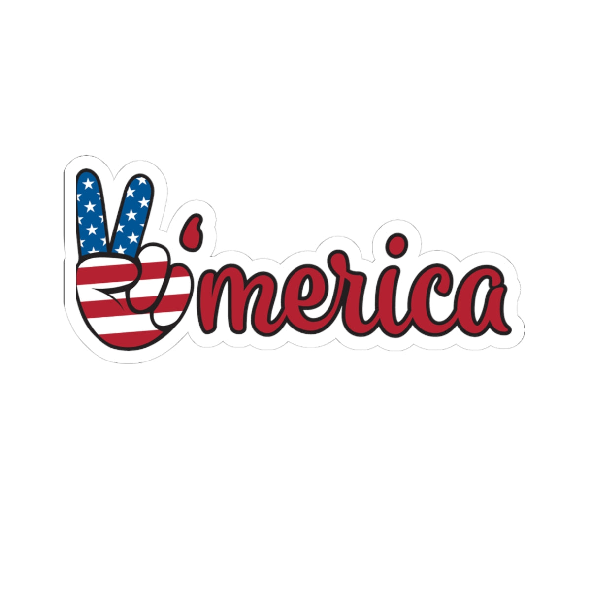 Patriotic Kiss-Cut Stickers for Laptop, Car, Water Bottle, Journal, Red White Blue America Theme