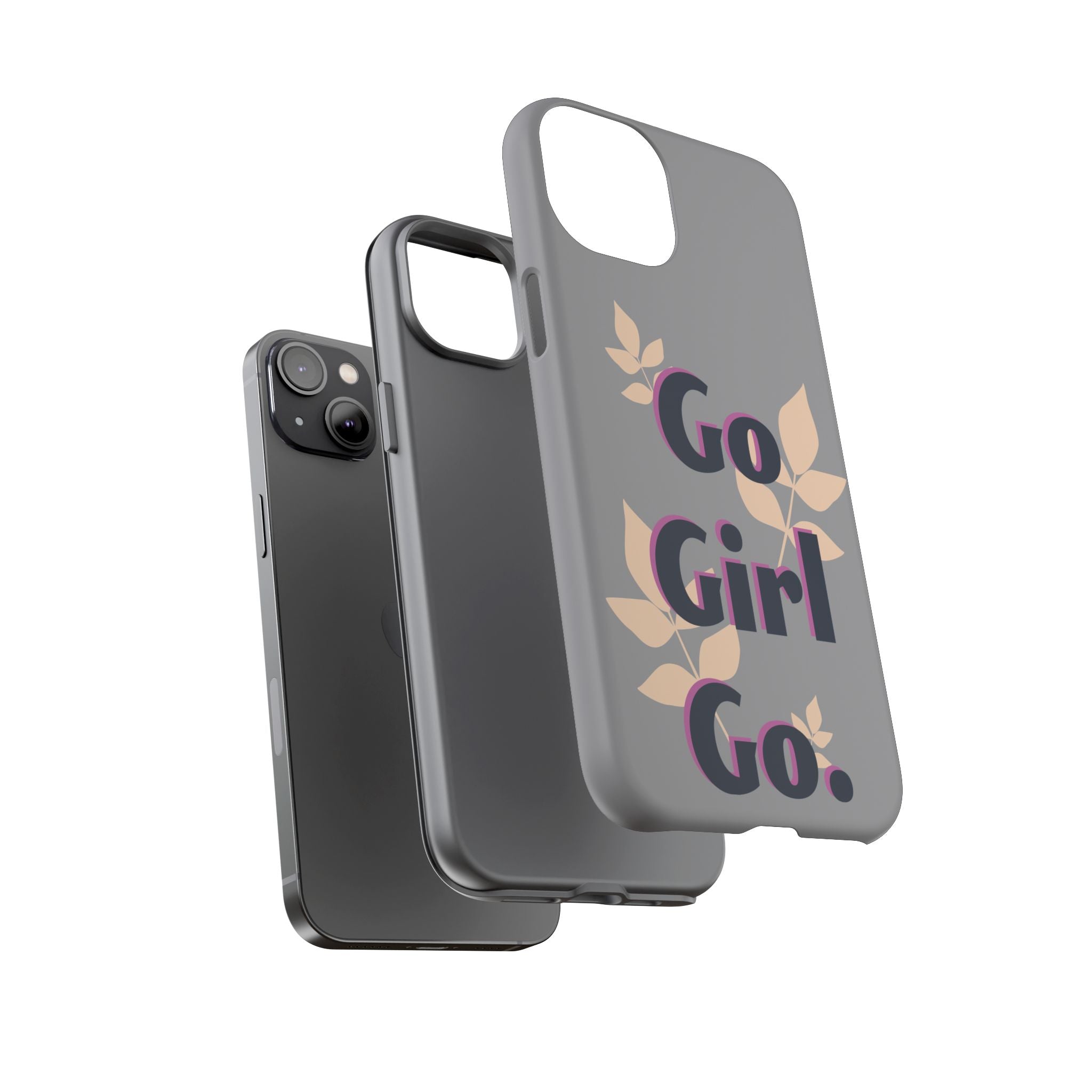 Stylish Phone Case - Go Girl Go, Motivational Tough Case, Gift for Her, Kindness Reminder, Floral Mobile Cover, Inspirational Phone [...]