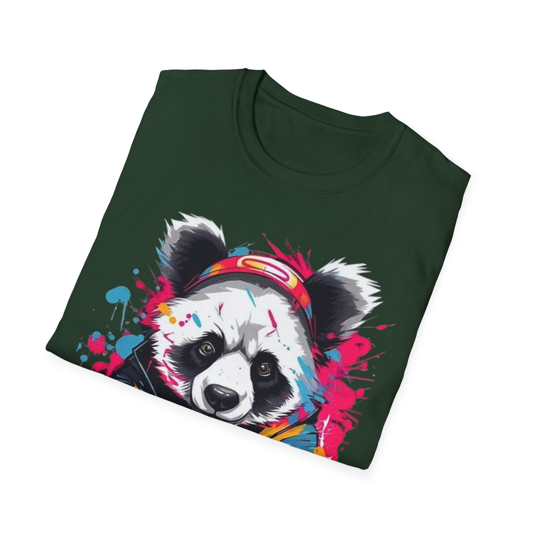 Colorful Panda Graphic Unisex T-Shirt | Cute Animal Tee for Casual Wear, Gifts, Eco-Friendly Fashion, Birthday Party