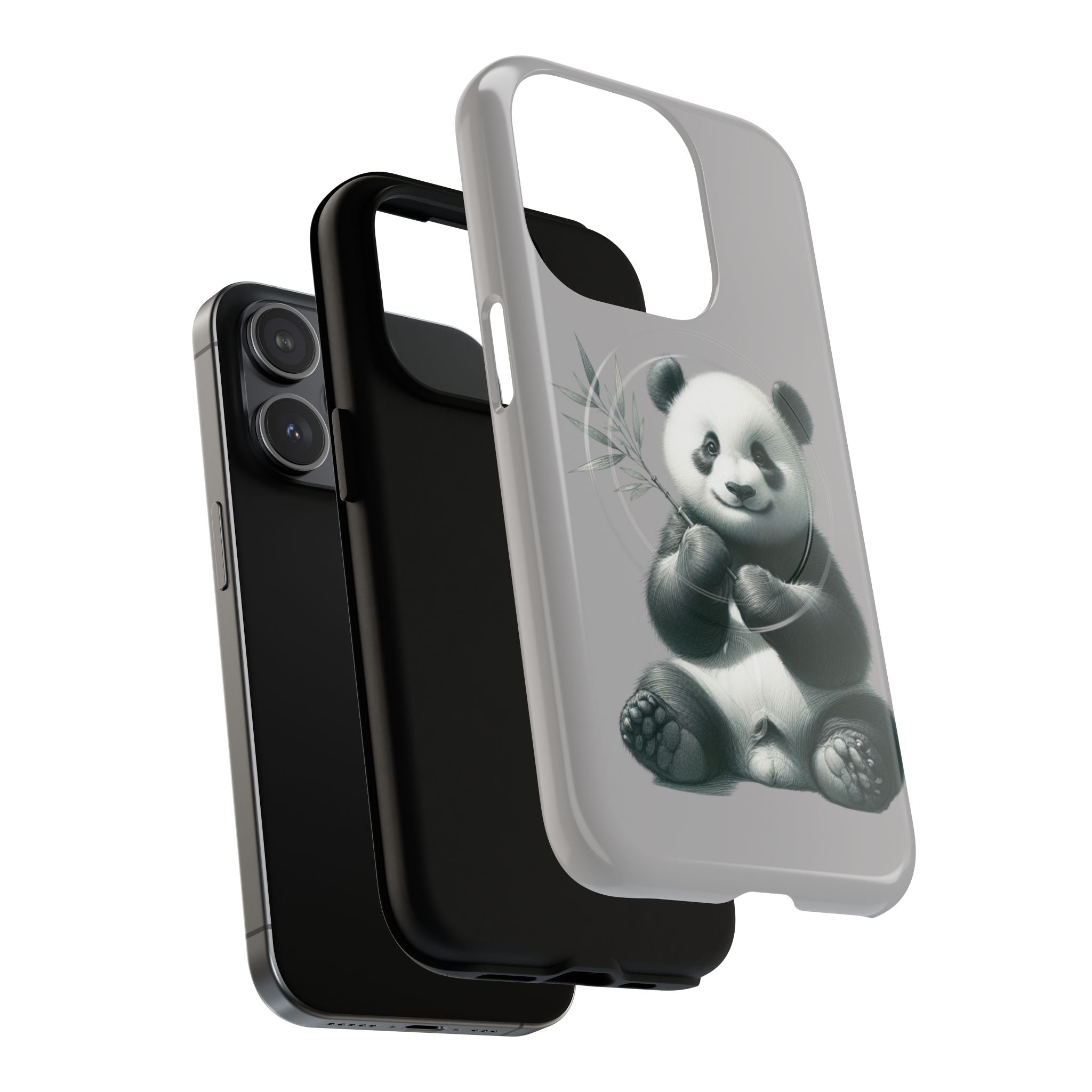 Cute Panda Magnetic Phone Case, Durable Phone Cover, Gift for Animal Lovers, Cute Phone Accessory, Stylish Protection Case
