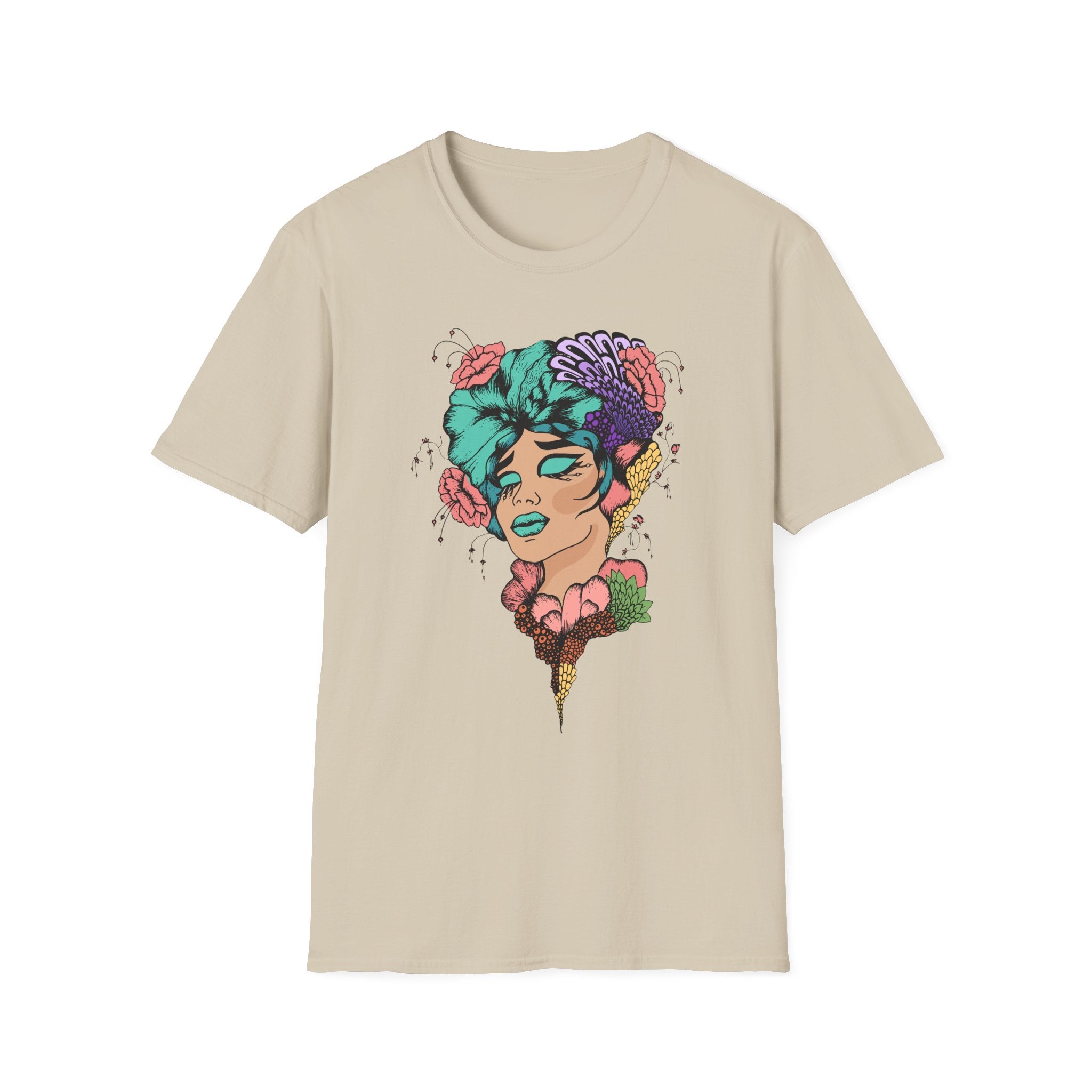 Stylish Floral T-Shirt with Vibrant Graphic, Unisex Tee, Casual Wear, Gifts for Her, Spring Fashion, Festival Outfits
