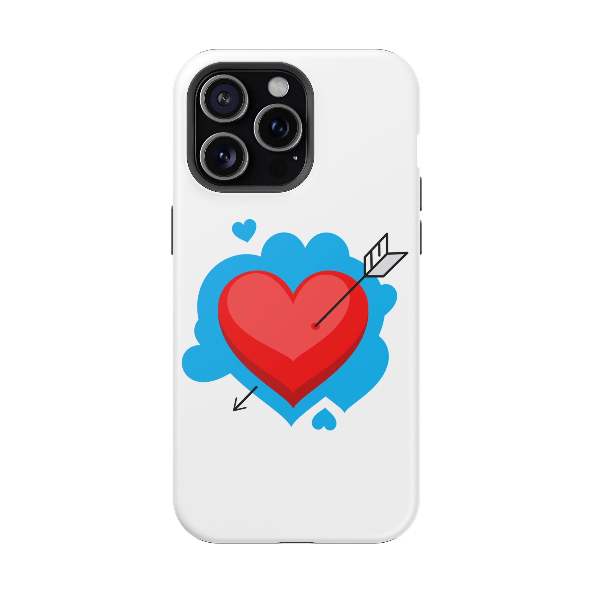 Heart Arrow Impact-Resistant Phone Case, Cute Phone Cover, Valentine's Day Gift, Durable Case, Love Themed Accessory