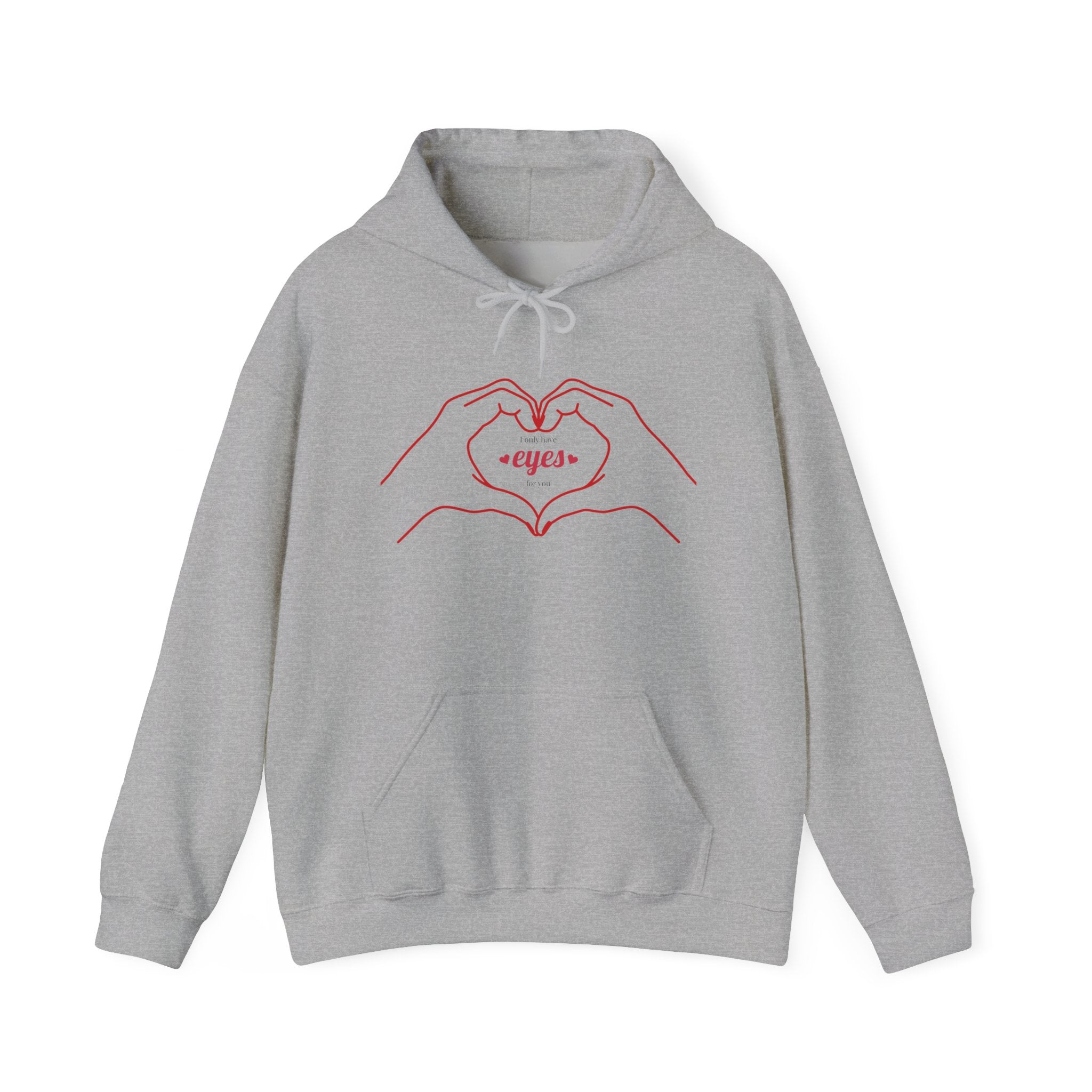 Heart Hands Unisex Hoodie - Cozy Sweatshirt for Couples, Gifts for Her, Valentine's Day, Casual Wear, Cute Love Design
