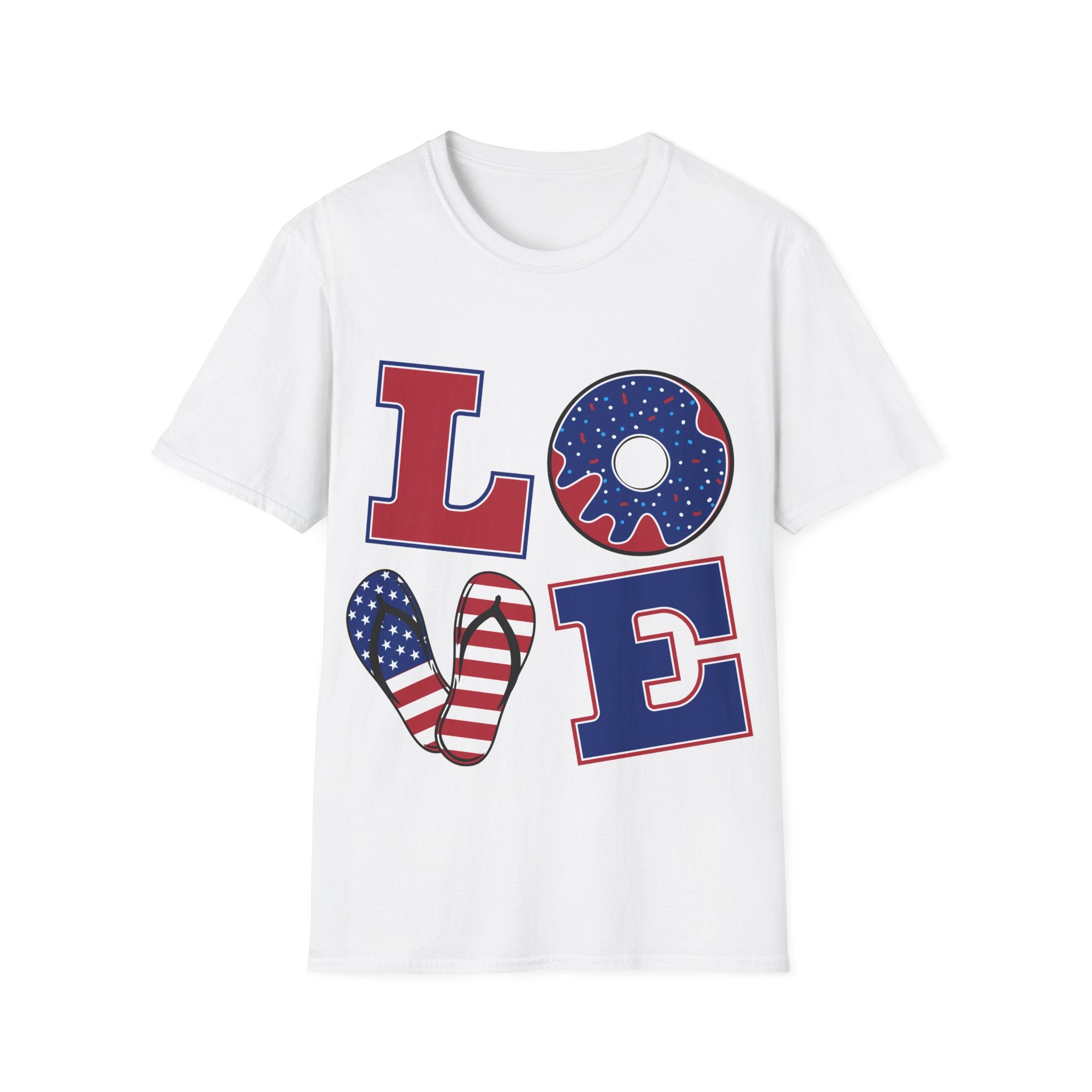 Unisex Love Summer T-Shirt, Patriotic Tee, 4th of July Shirt, Casual Wear, Gift for Friends, BBQ, Vacation