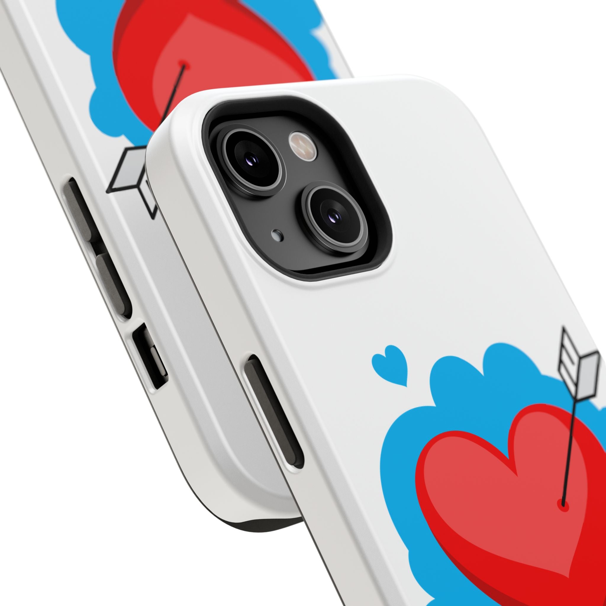 Heart Arrow Impact-Resistant Phone Case, Cute Phone Cover, Valentine's Day Gift, Durable Case, Love Themed Accessory
