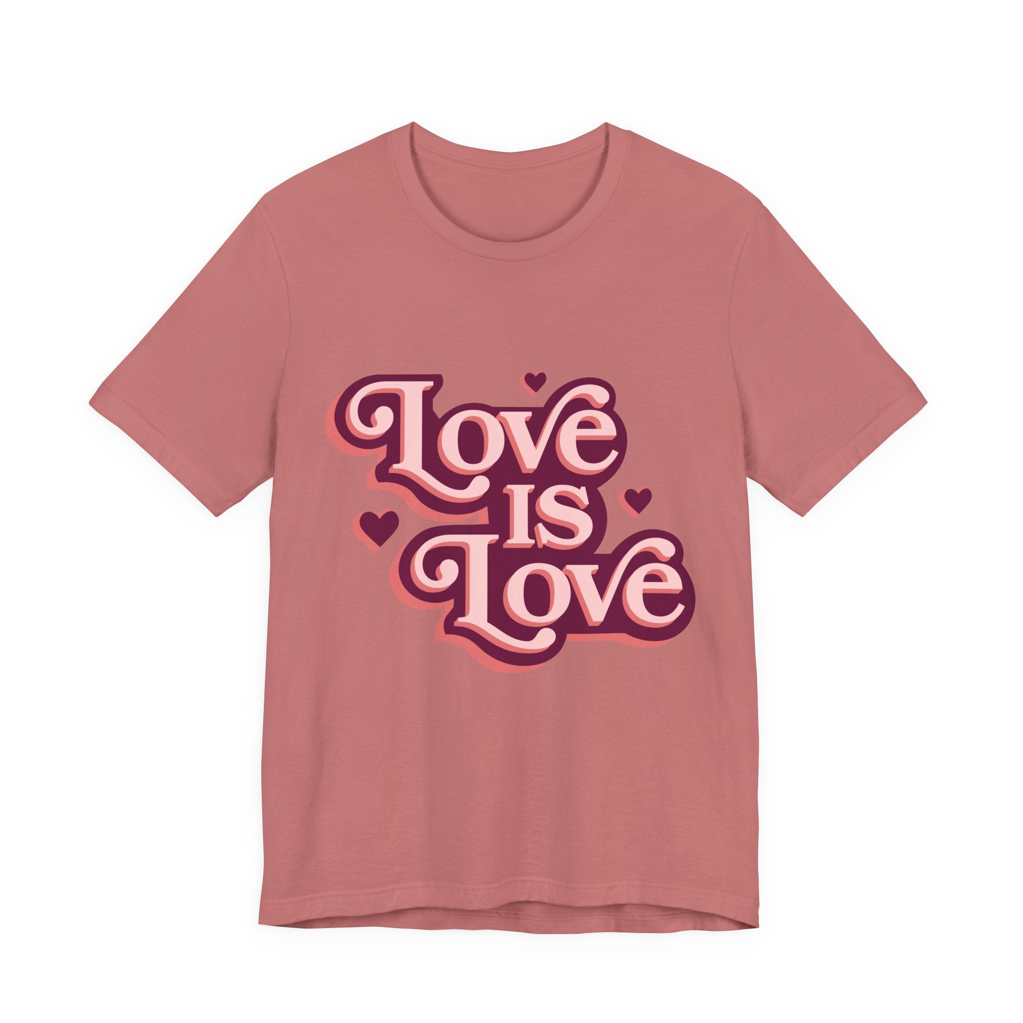 Love is Love Unisex Tee, LGBTQ Pride Shirt, Cute Graphic Tee, Casual Everyday T-Shirt, Gift for Friends