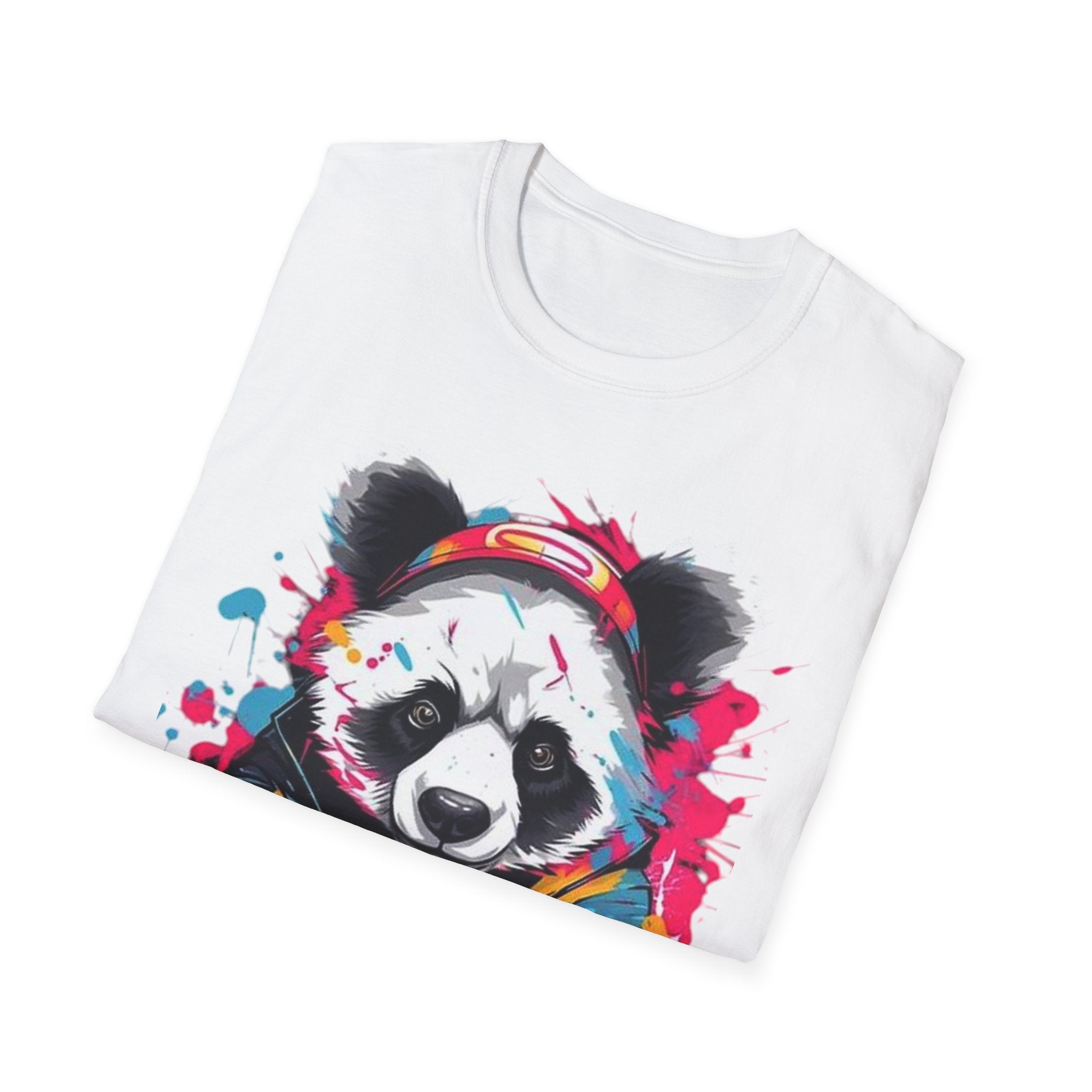 Colorful Panda Graphic Unisex T-Shirt | Cute Animal Tee for Casual Wear, Gifts, Eco-Friendly Fashion, Birthday Party