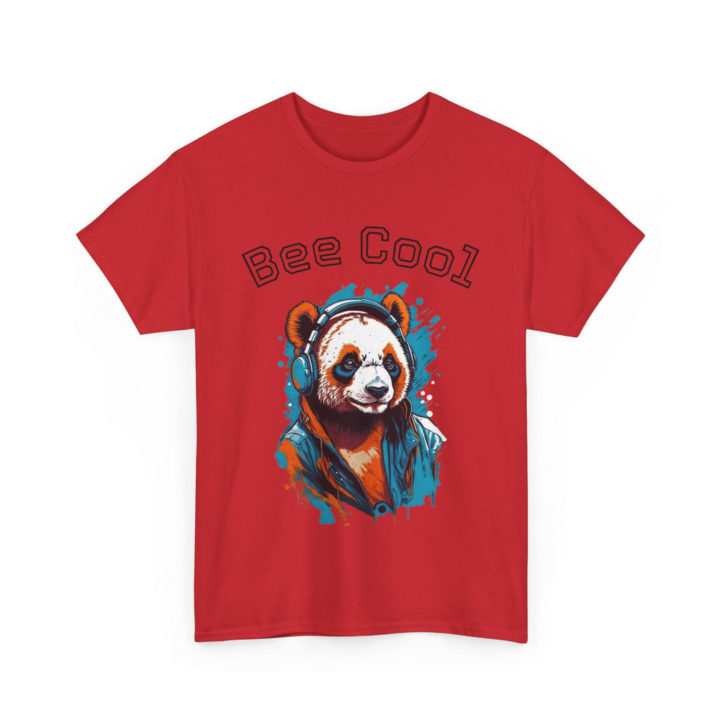 Bee Cool Panda Tee for Animal Lovers, Unisex Graphic T-Shirt, Casual Wear, Birthday Gift, Eco-Friendly Apparel