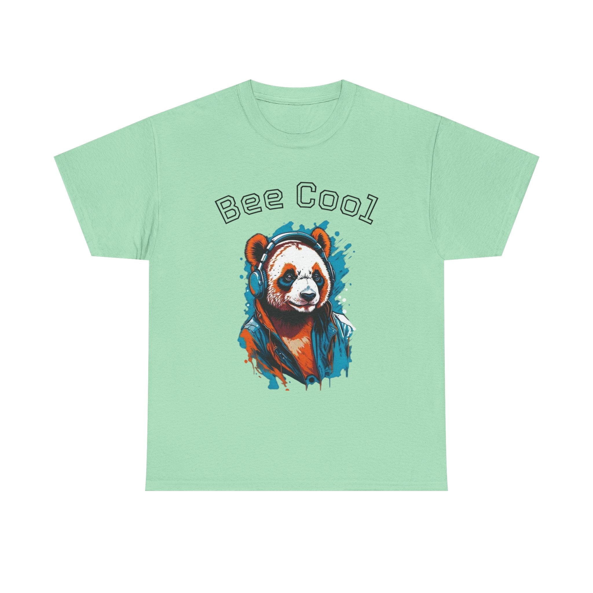 Bee Cool Panda Tee for Animal Lovers, Unisex Graphic T-Shirt, Casual Wear, Birthday Gift, Eco-Friendly Apparel