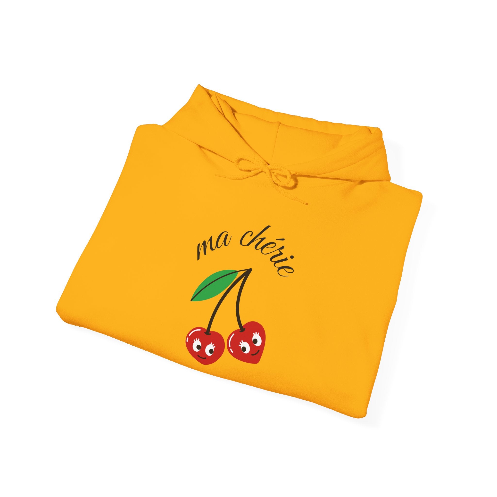 Cute Cherry Design Hoodie, Cozy Unisex Sweatshirt, Gift for Her, Valentine's Day Apparel, Casual Comfort Wear, Ma Chérie Sweatshirt