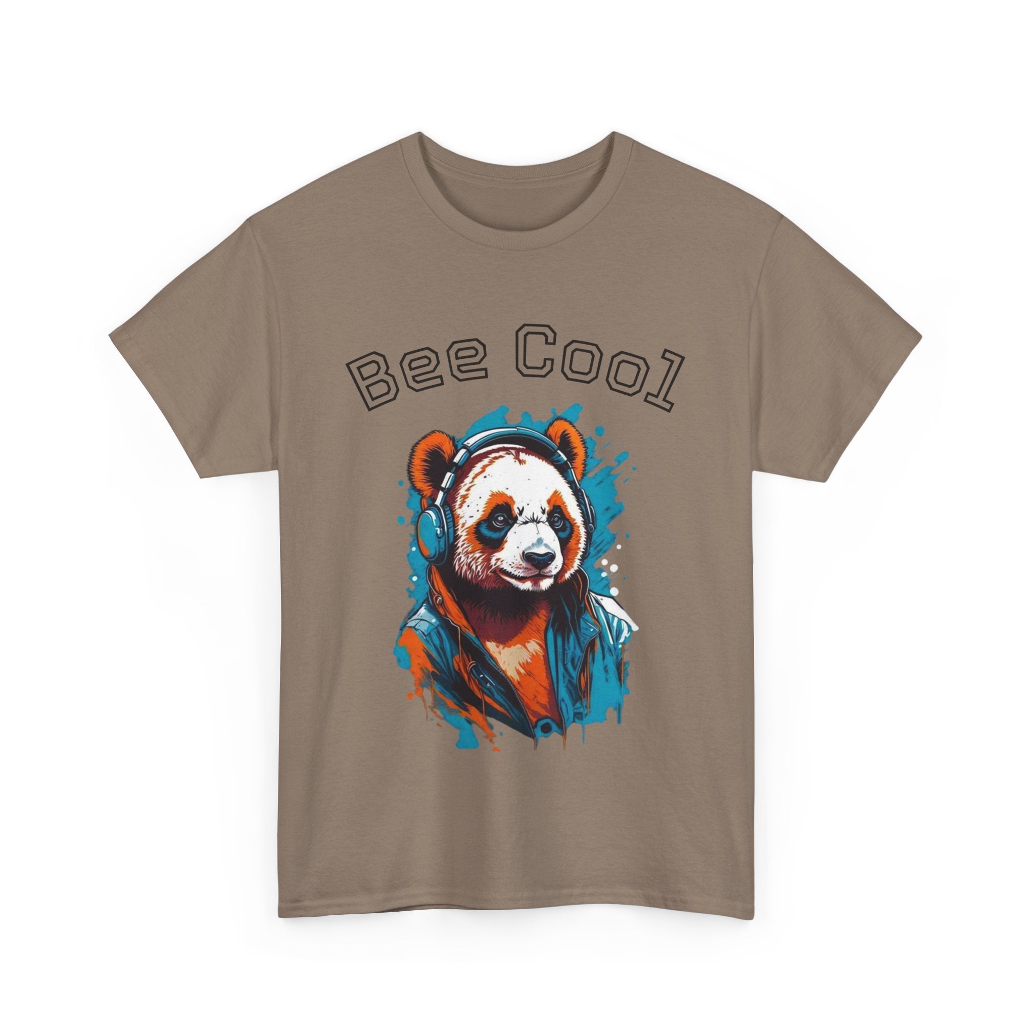 Bee Cool Panda Tee for Animal Lovers, Unisex Graphic T-Shirt, Casual Wear, Birthday Gift, Eco-Friendly Apparel