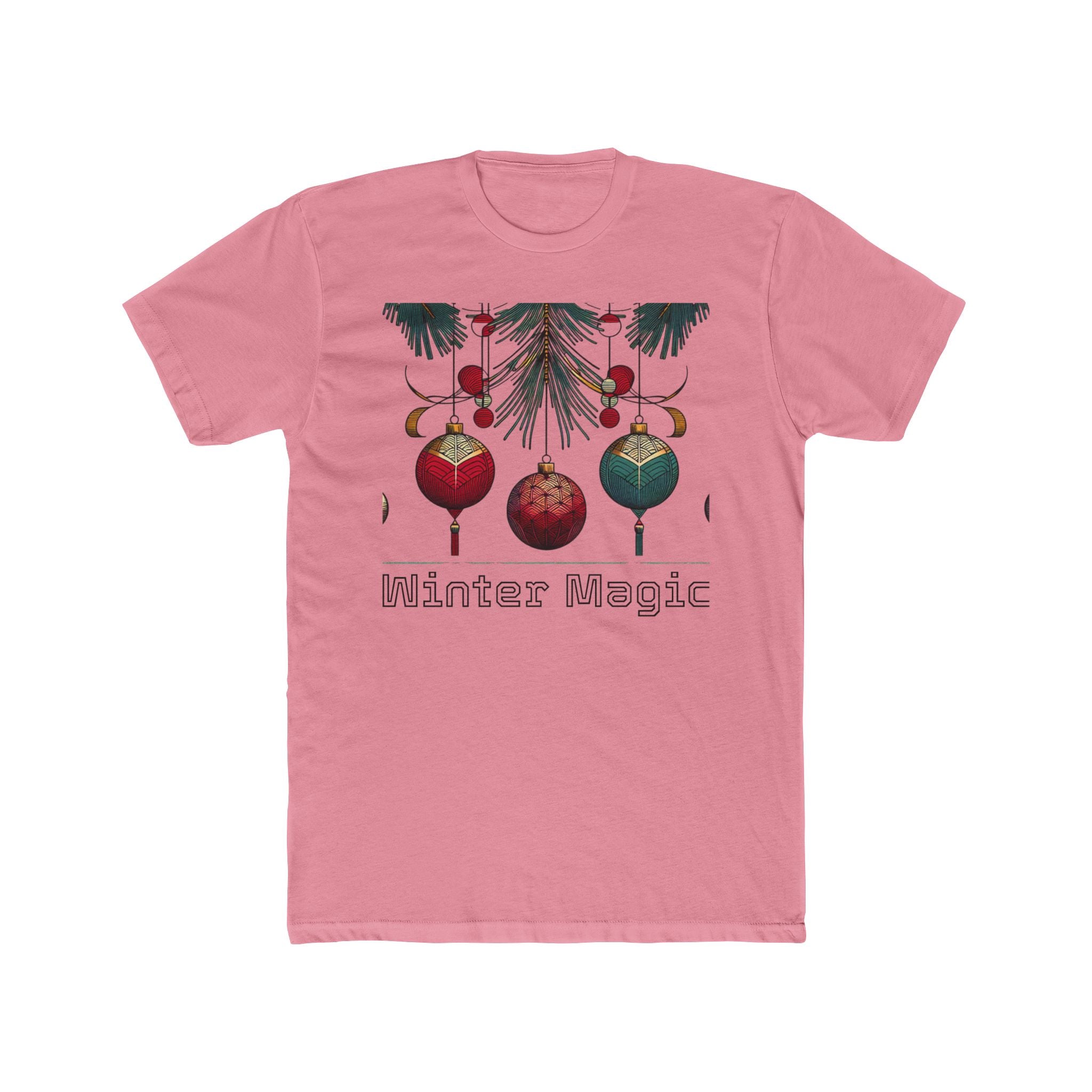 Winter Magic Unisex Cotton Crew Tee, Holiday Shirt, Christmas Gift, Winter Apparel, Cozy Wear