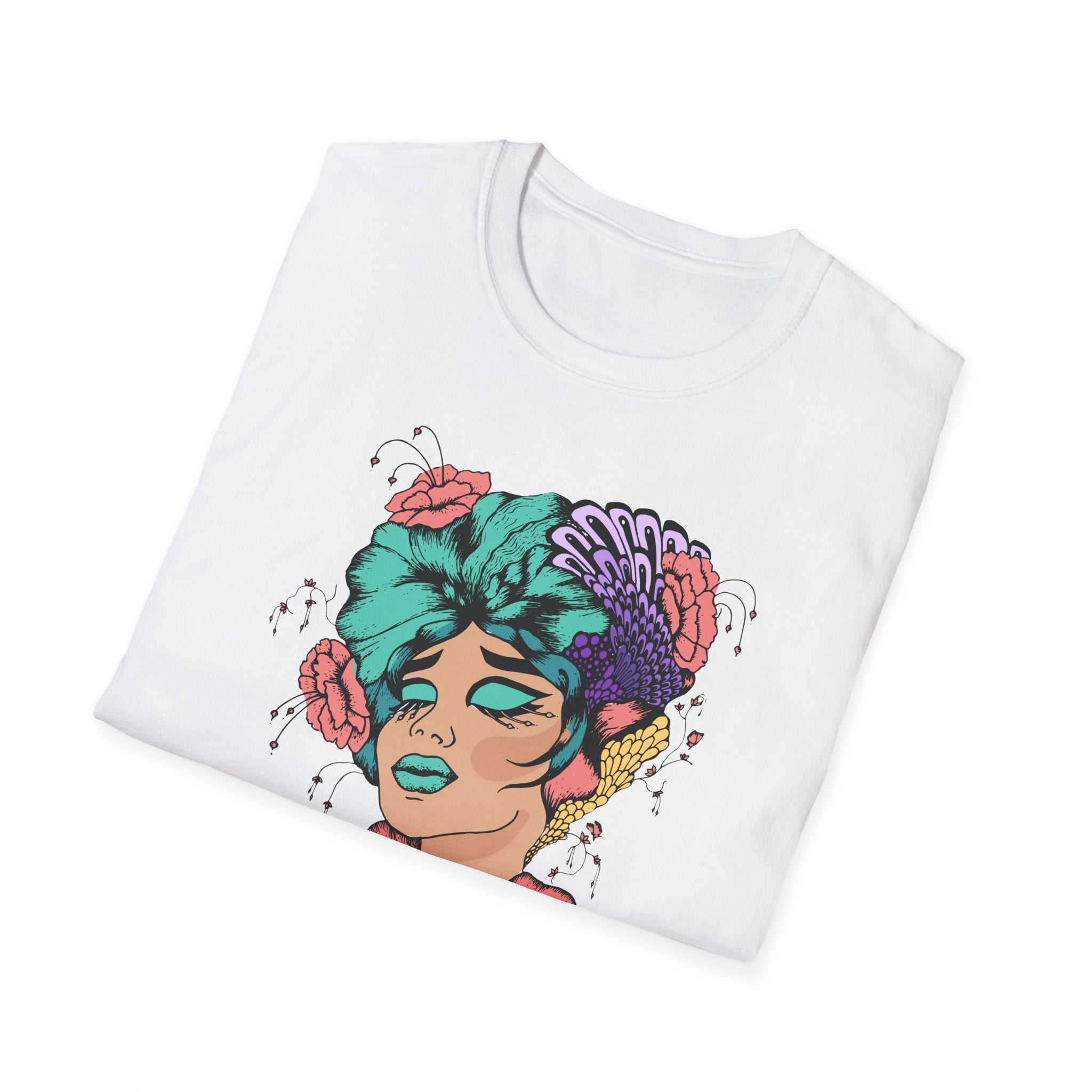 Stylish Floral T-Shirt with Vibrant Graphic, Unisex Tee, Casual Wear, Gifts for Her, Spring Fashion, Festival Outfits