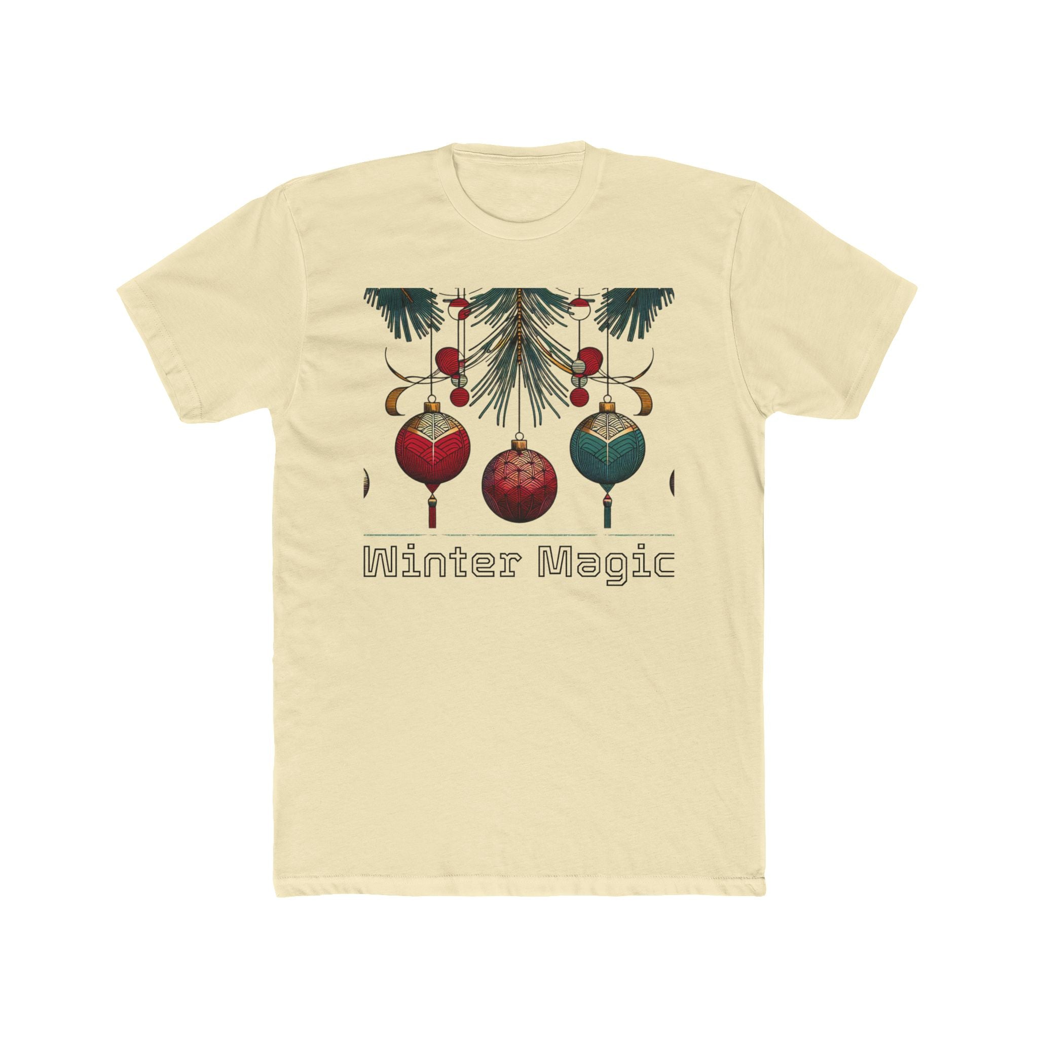 Winter Magic Unisex Cotton Crew Tee, Holiday Shirt, Christmas Gift, Winter Apparel, Cozy Wear