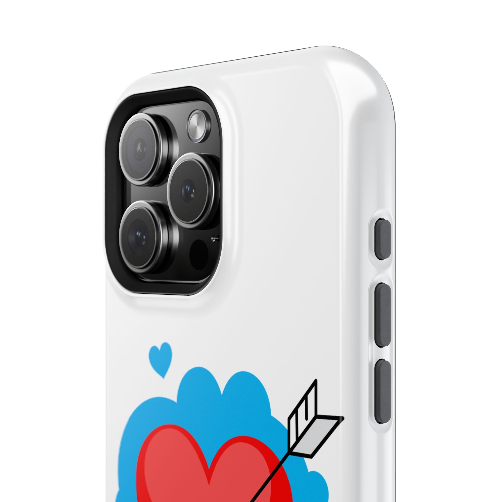 Heart Arrow Impact-Resistant Phone Case, Cute Phone Cover, Valentine's Day Gift, Durable Case, Love Themed Accessory