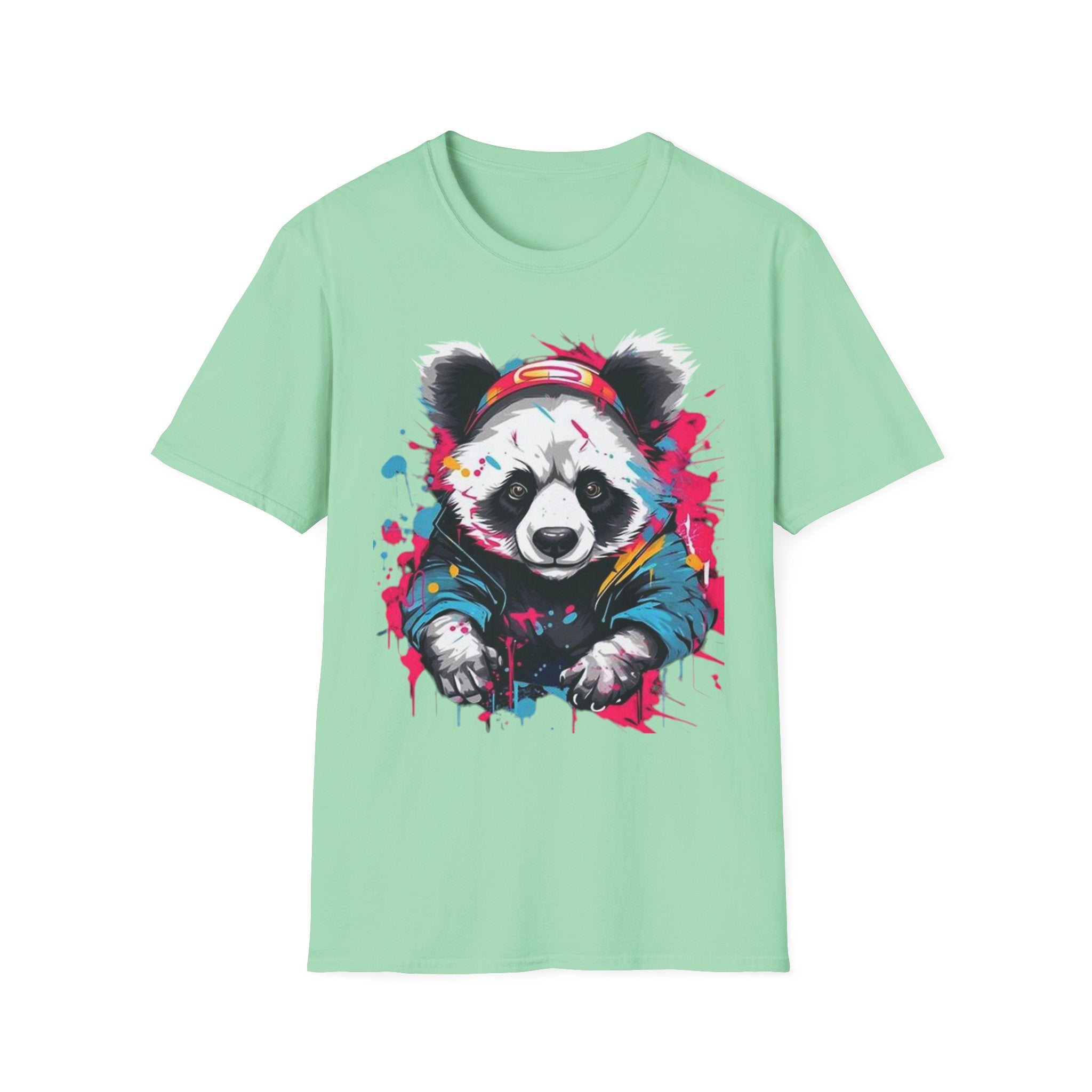 Colorful Panda Graphic Unisex T-Shirt | Cute Animal Tee for Casual Wear, Gifts, Eco-Friendly Fashion, Birthday Party