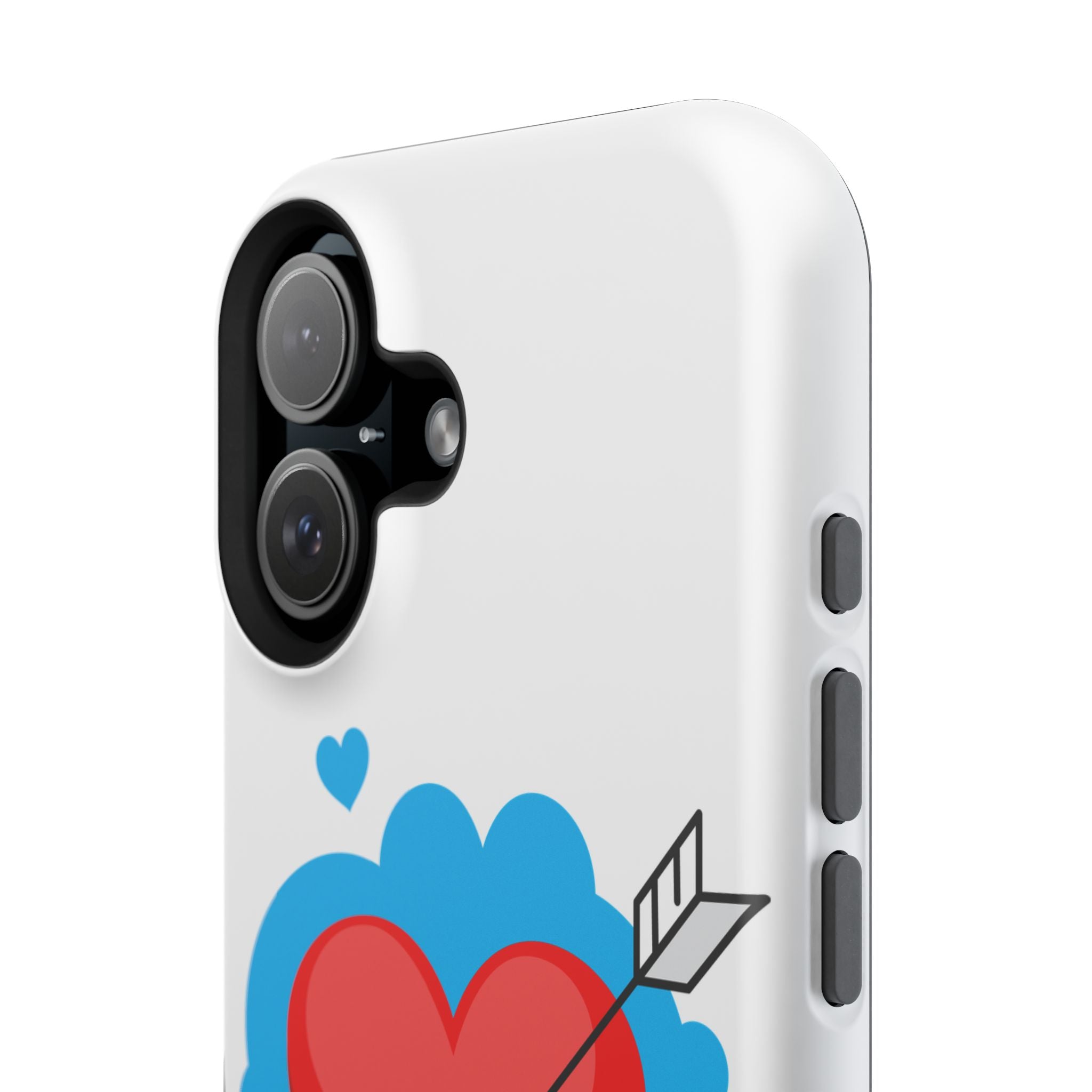 Heart Arrow Impact-Resistant Phone Case, Cute Phone Cover, Valentine's Day Gift, Durable Case, Love Themed Accessory