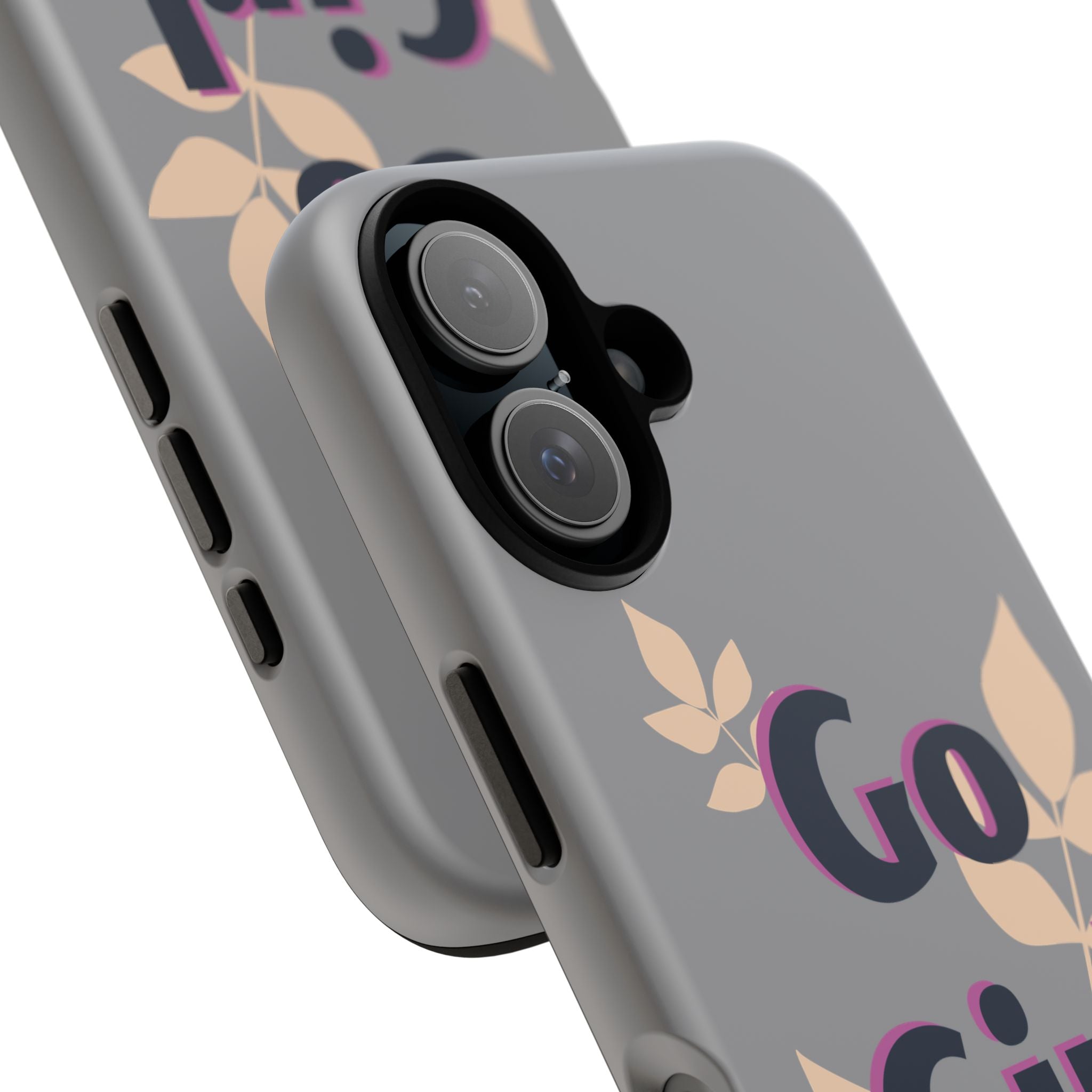 Stylish Phone Case - Go Girl Go, Motivational Tough Case, Gift for Her, Kindness Reminder, Floral Mobile Cover, Inspirational Phone [...]