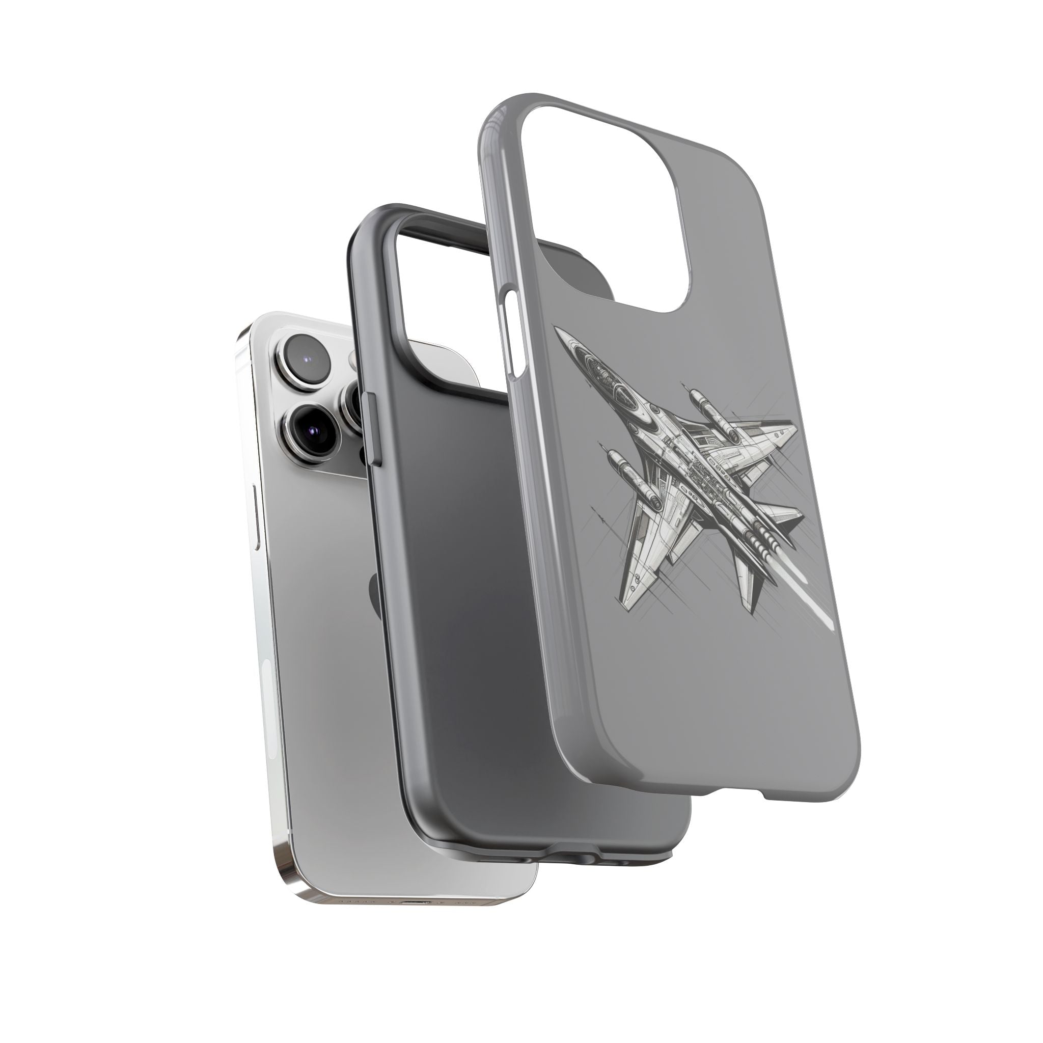 Tough Cases - Airplane Phone Case, Fighter Jet Design, Gift for Aviation Lovers, Durable Protection, Cool Tech Accessories