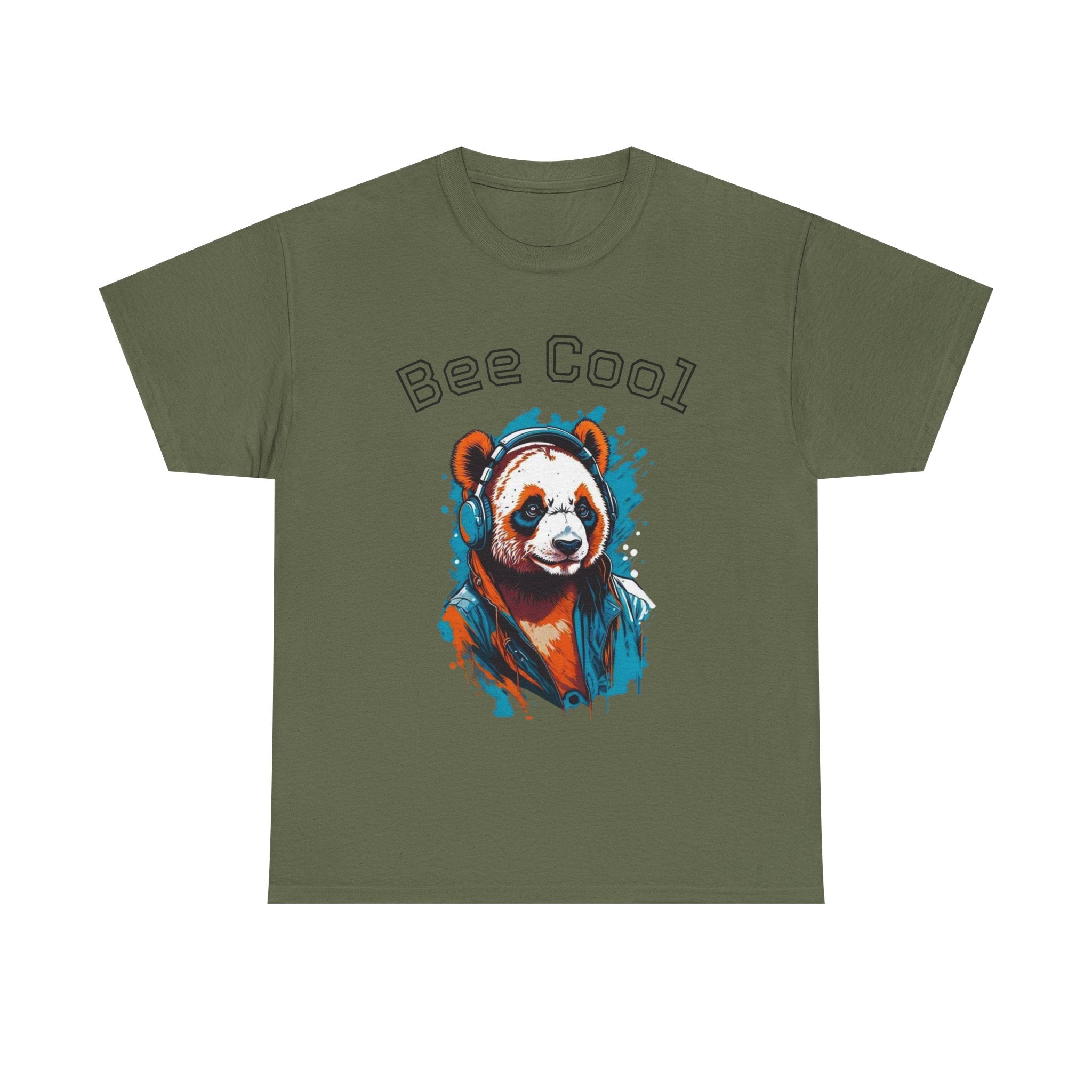 Bee Cool Panda Tee for Animal Lovers, Unisex Graphic T-Shirt, Casual Wear, Birthday Gift, Eco-Friendly Apparel