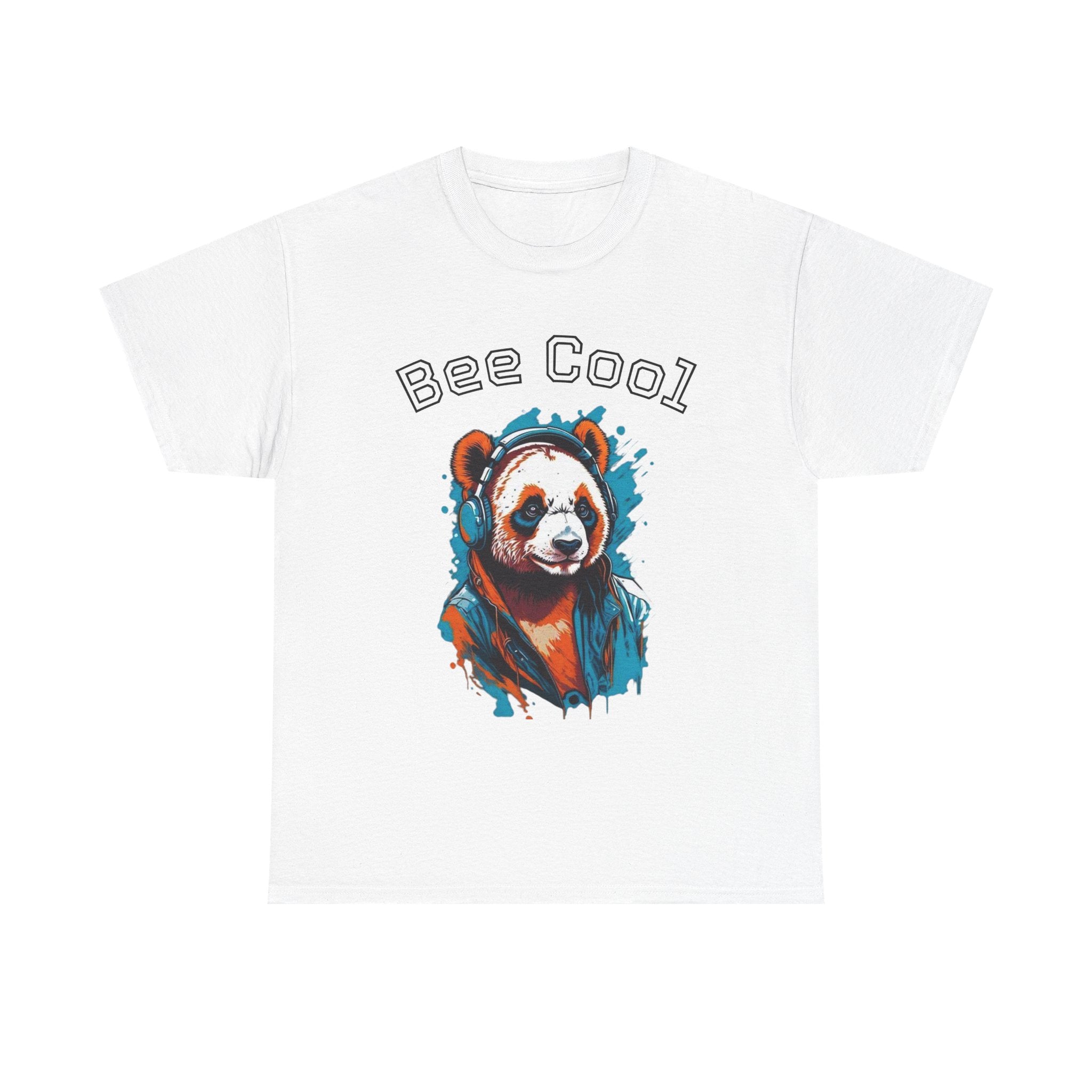 Bee Cool Panda Tee for Animal Lovers, Unisex Graphic T-Shirt, Casual Wear, Birthday Gift, Eco-Friendly Apparel